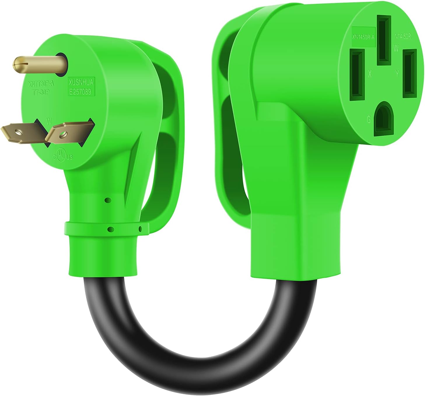 RV 30 AMP to 50 AMP Adapter,13'' long RV Adapter 30A Male