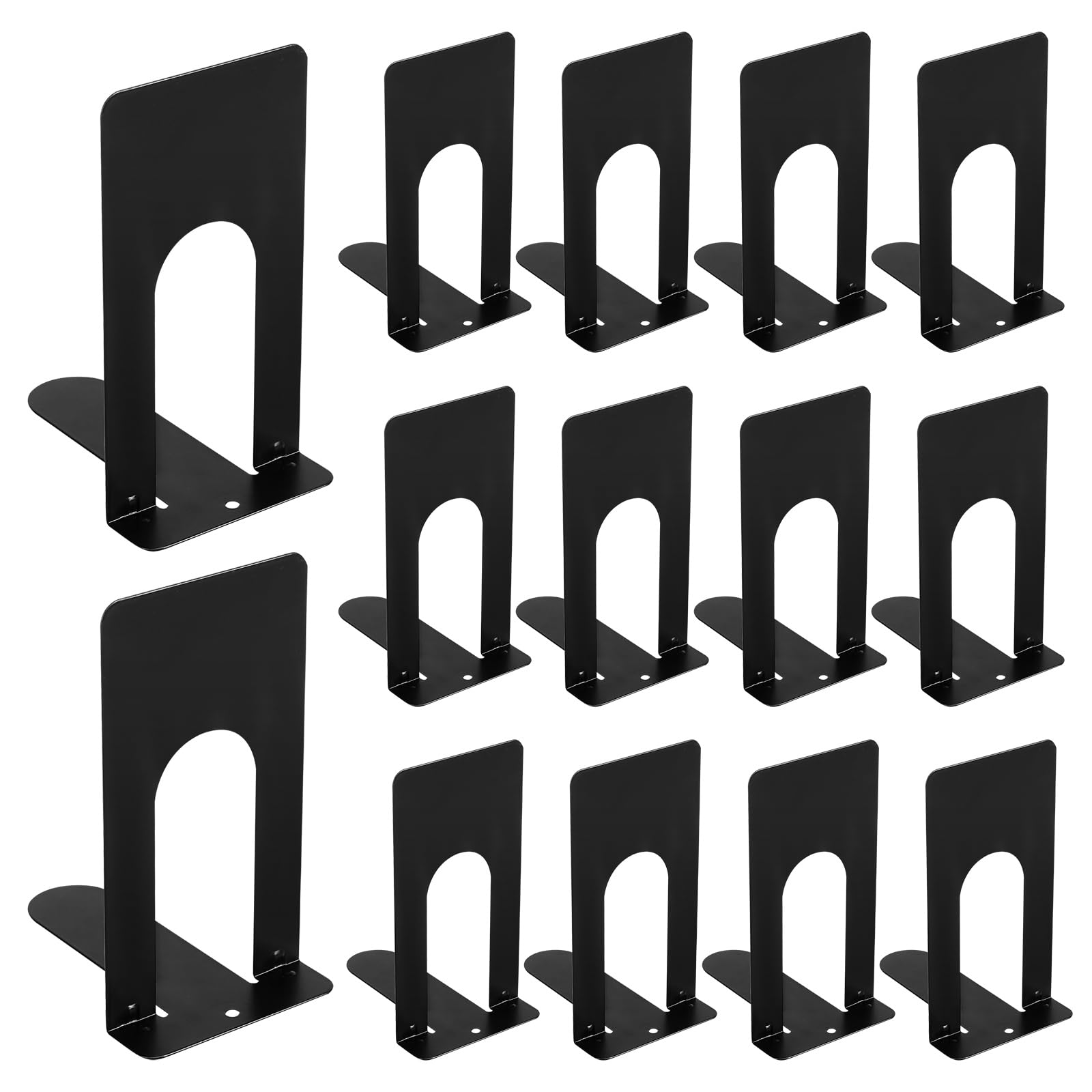 MSDADA Fermalibri Metallici Con Design Ad Albero - Set Da 2 Reggilibri Antiscivolo Per Librerie E Scrivanie - Bianco - Foto 2