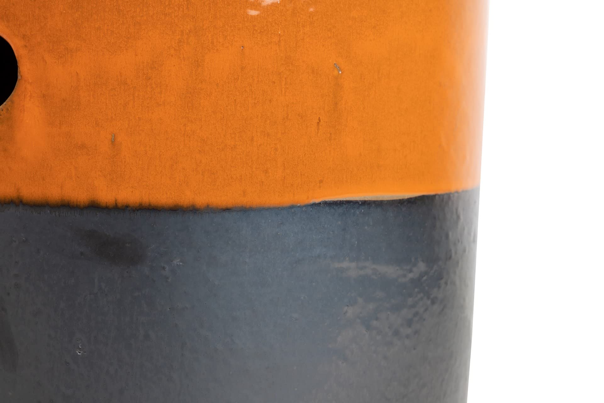Adda Home Table d'appoint/Tabouret, Grès, Orange/Gris, 38X38X42CM