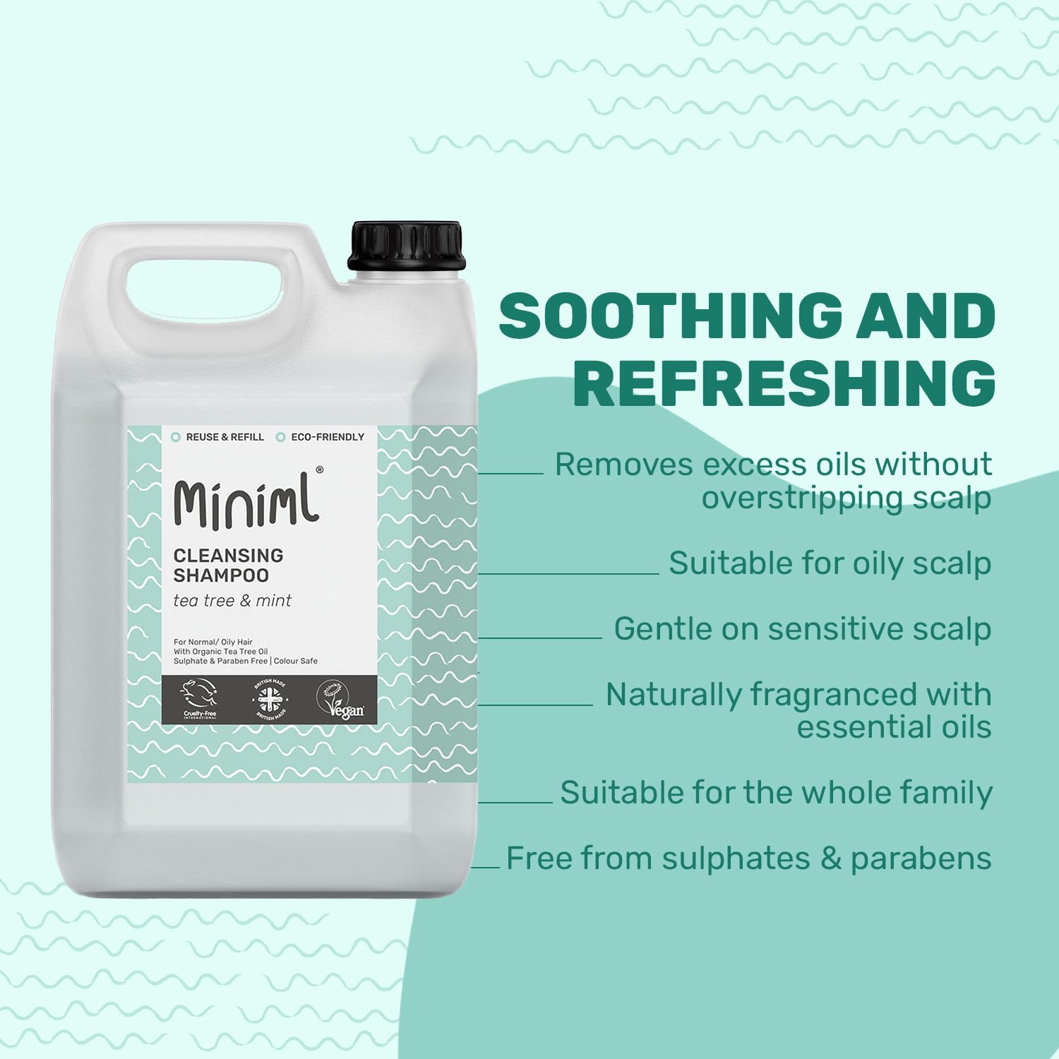 Tea Tree & Mint Cleansing Shampoo 5L Refill