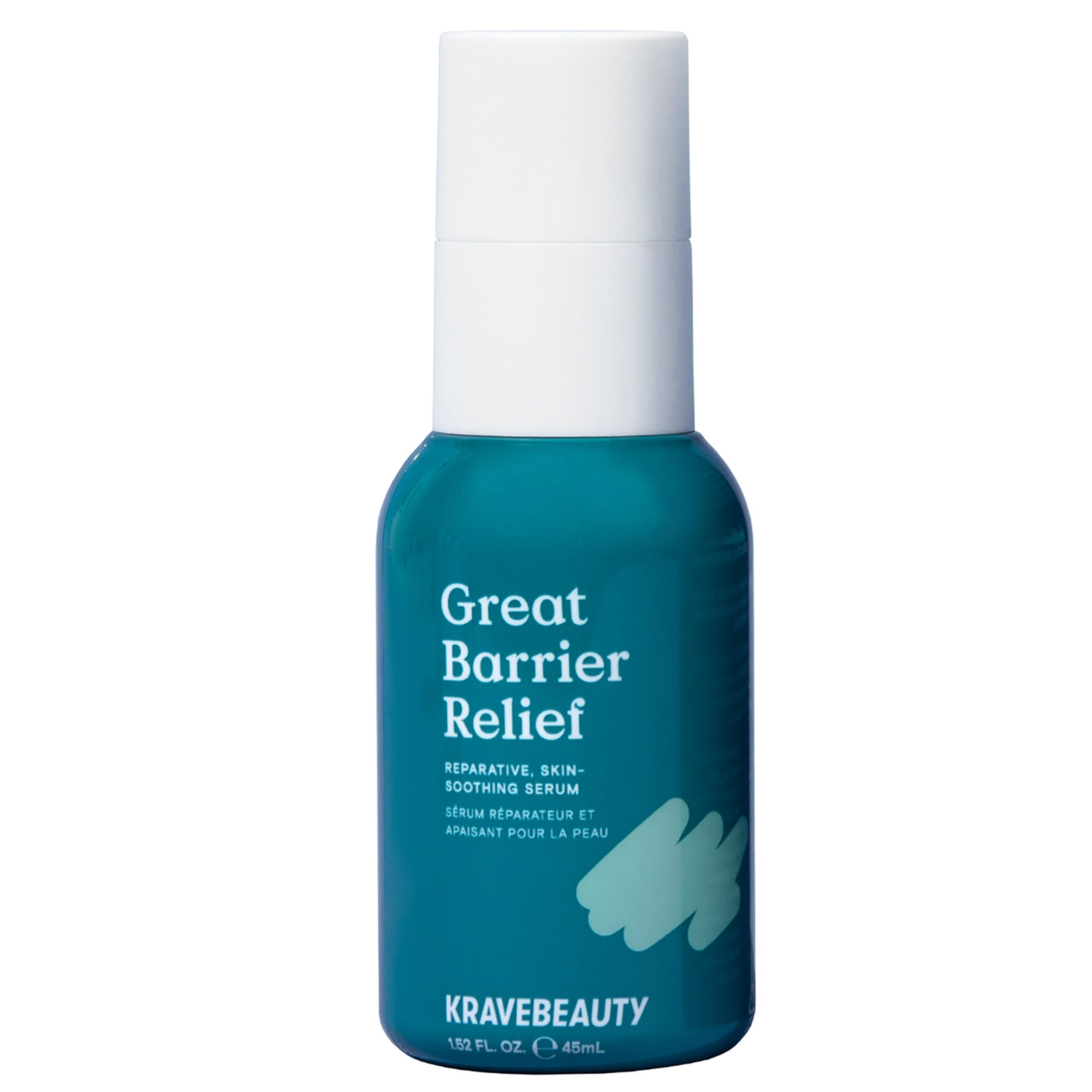 KraveBeauty Great Barrier Relief Serum for Dry or Sensitive Skin, Hydrates and Repairs the Skin Barrier, Soothing Facial Serum with Ceramides & Niacinamide, Fragrance Free, 45 mL