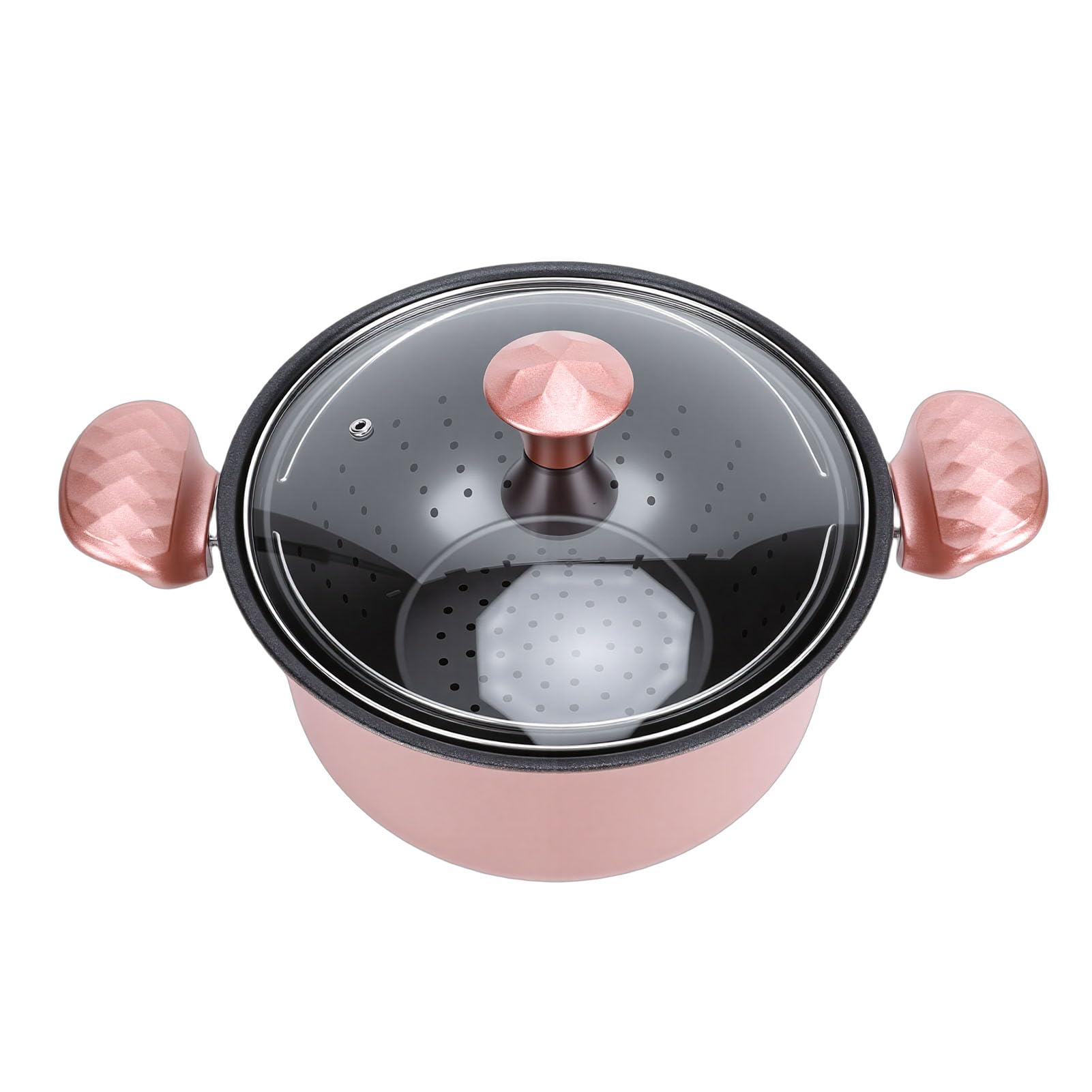 Olla de Acero Inoxidable, Antiadherente con Tapa