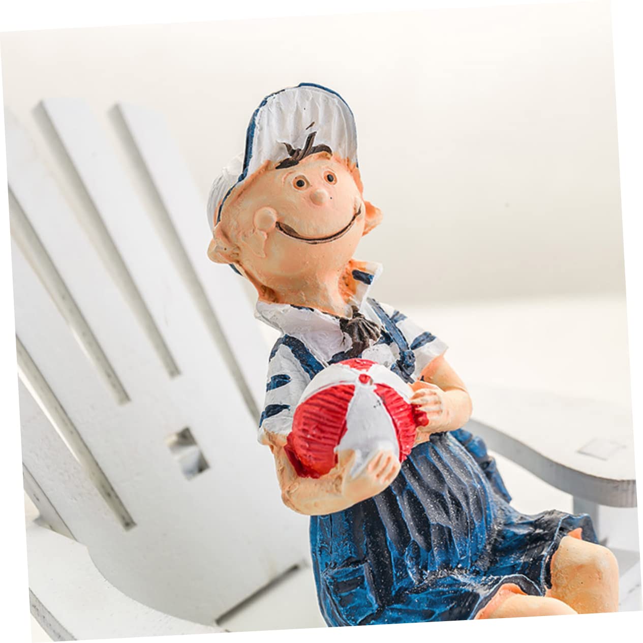 Garneck Beach Chair Doll Room Decor Coastal Home Adornment Wooden Craft for Bedroom