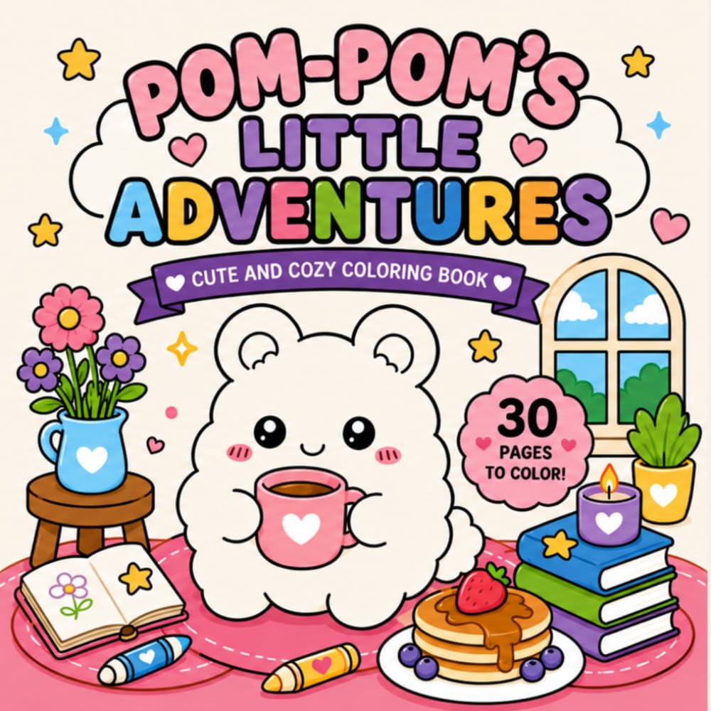Pom-Pom's Little Adventures: Cute & Cozy Coloring Book (Pom-Pom Adventures)