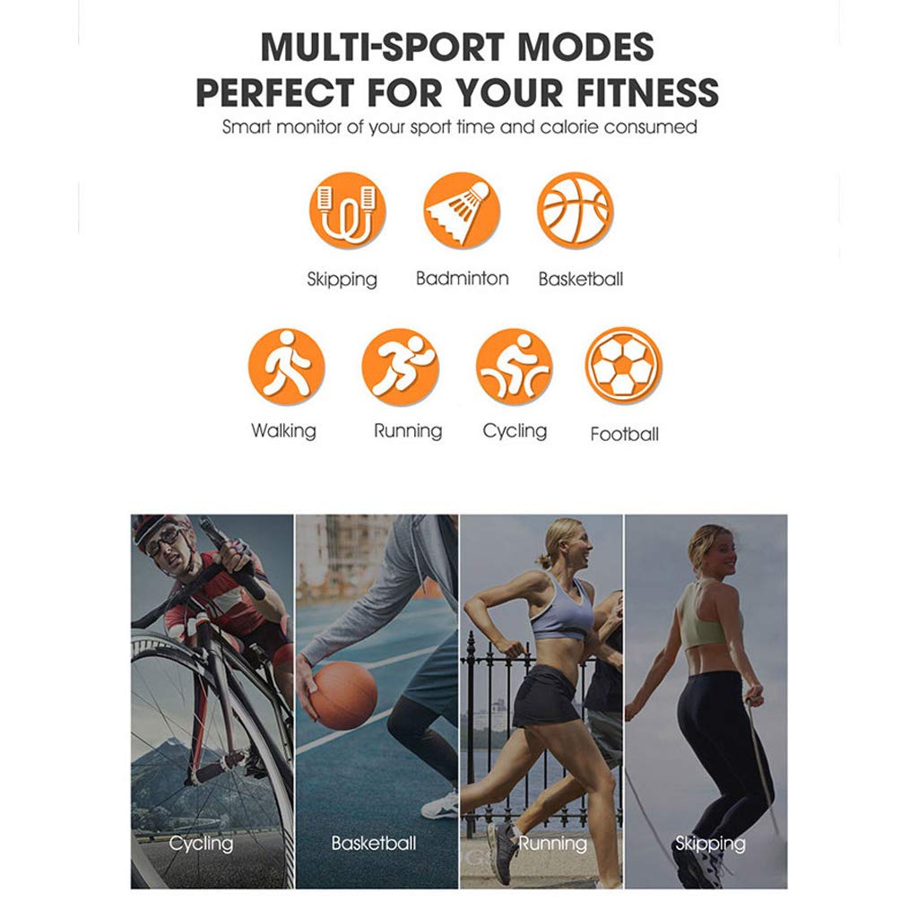 Monitor De Actividad Smart Fitness Monitor De Ritmo Cardíaco, Pulsera Deportiva Impermeable Podómetro De Calorías Rastreador De Sueño, para Hombres Mujeres Niños Android iOS
