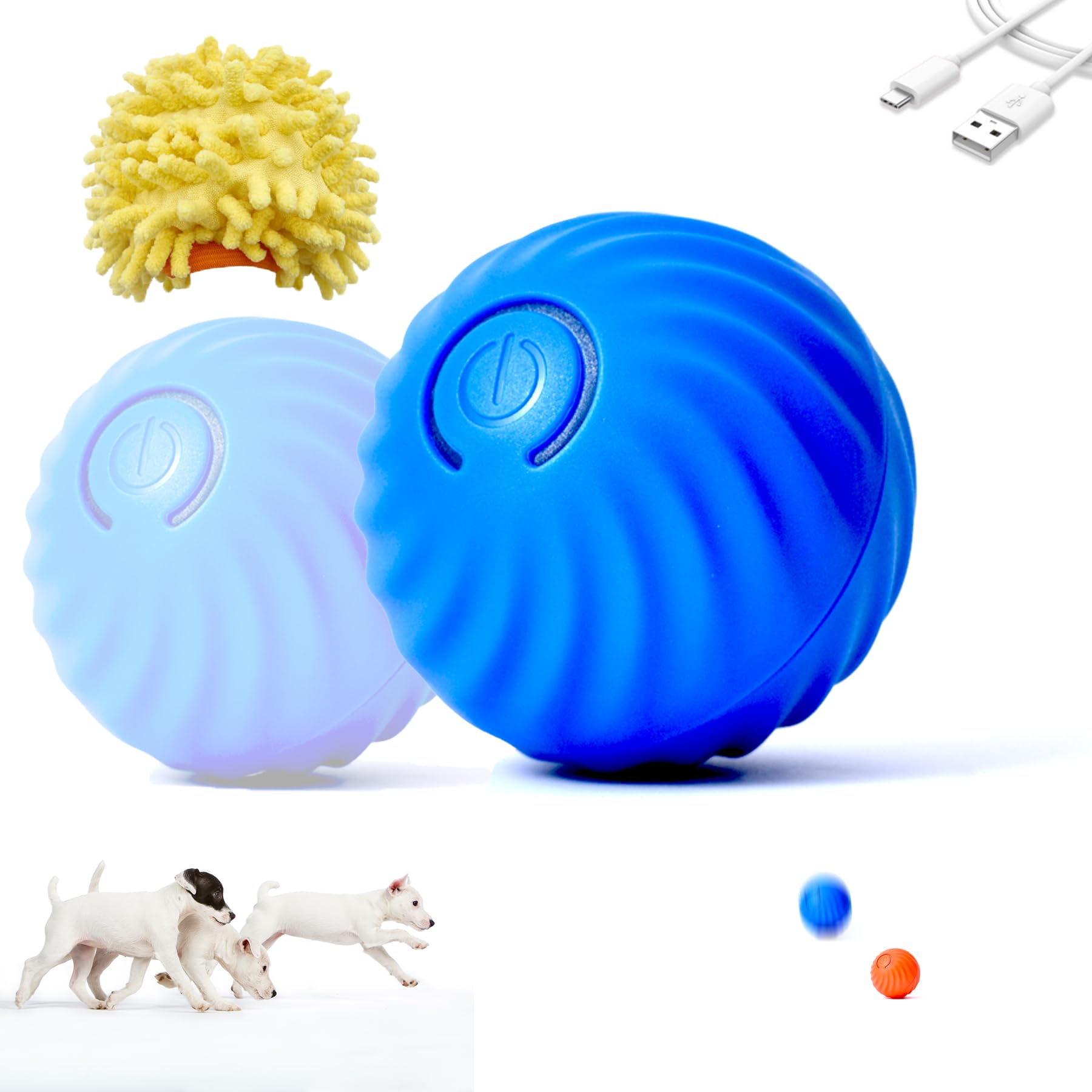 Trumoon Interactive Ball for Dogs Automatic Bouncing Ball for Dogs Moving Dog Toy for Medium Small Dogs Noise