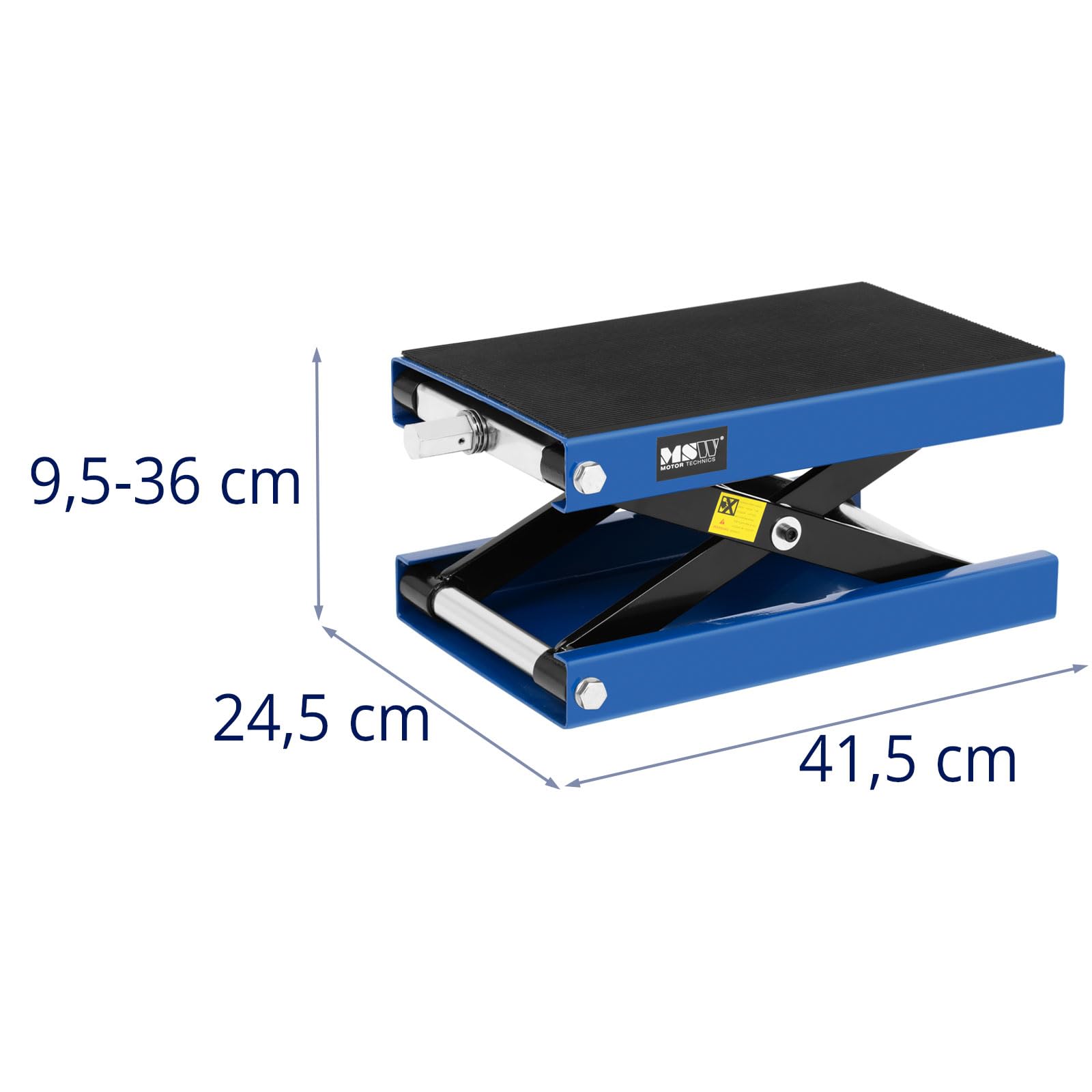 MSW MSW-MHB-500 Sollevatore moto Manuale 360 mm 500 kg Sollevatore per moto Cavalletti moto Cavalletto alzamoto