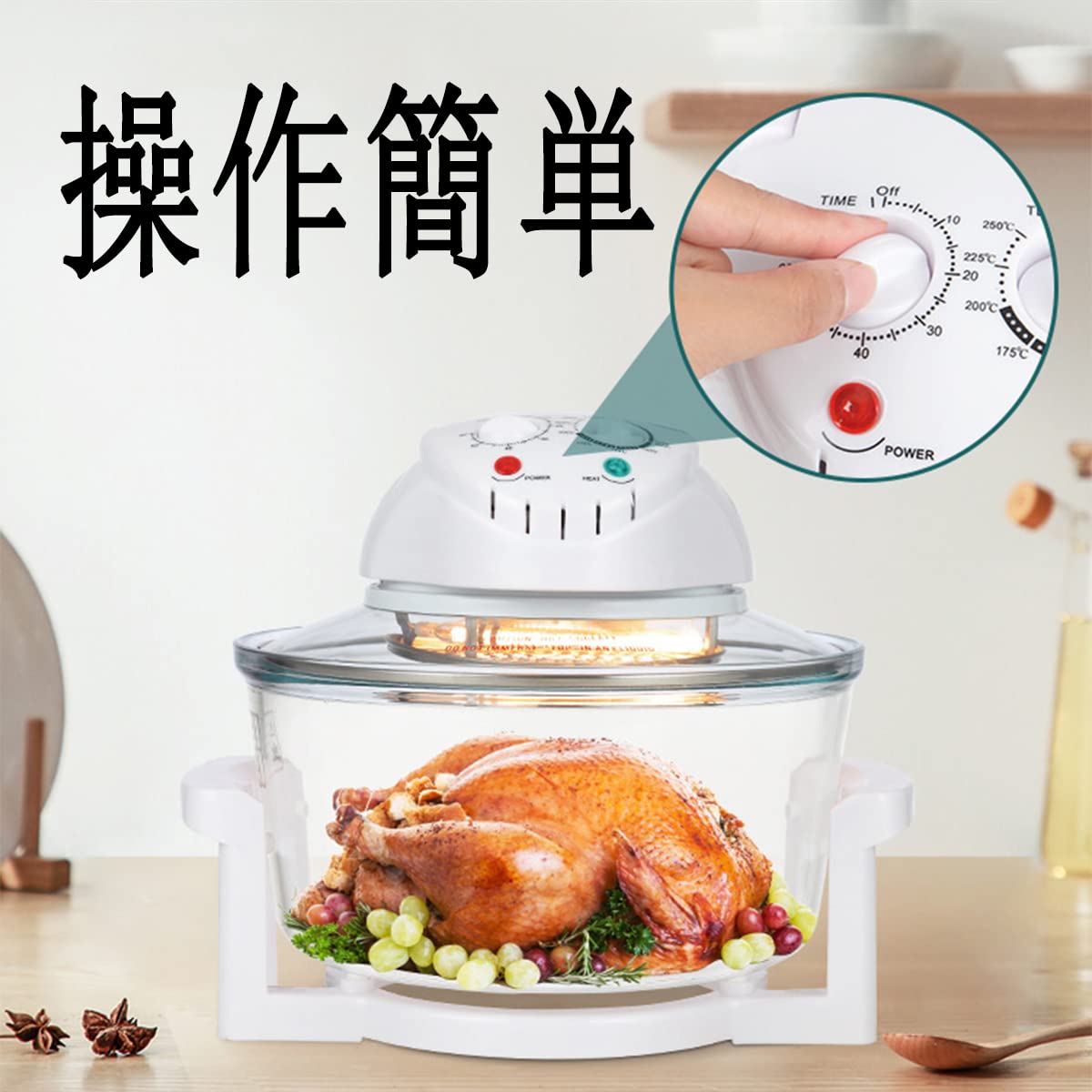 Amazon.co.jp: ノンフライヤー Air fryer 12L容量 1200W ミニ電気
