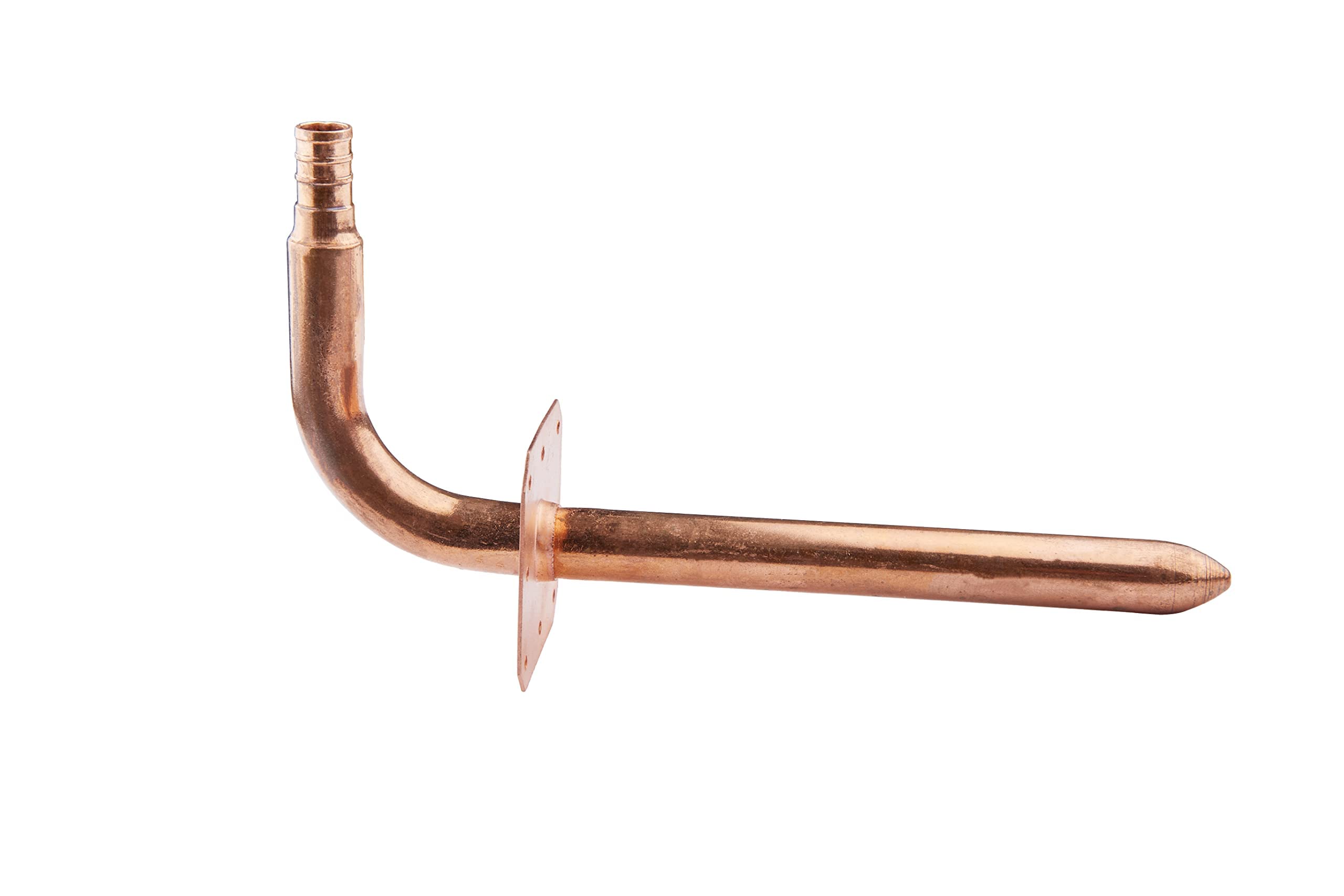Jones Stephens 1/2 In. X 4 In. X 8 In. Cold Expansion PEX (F1960) Copper Stub Out 90° Elbow With Square Mounting Flange S71005