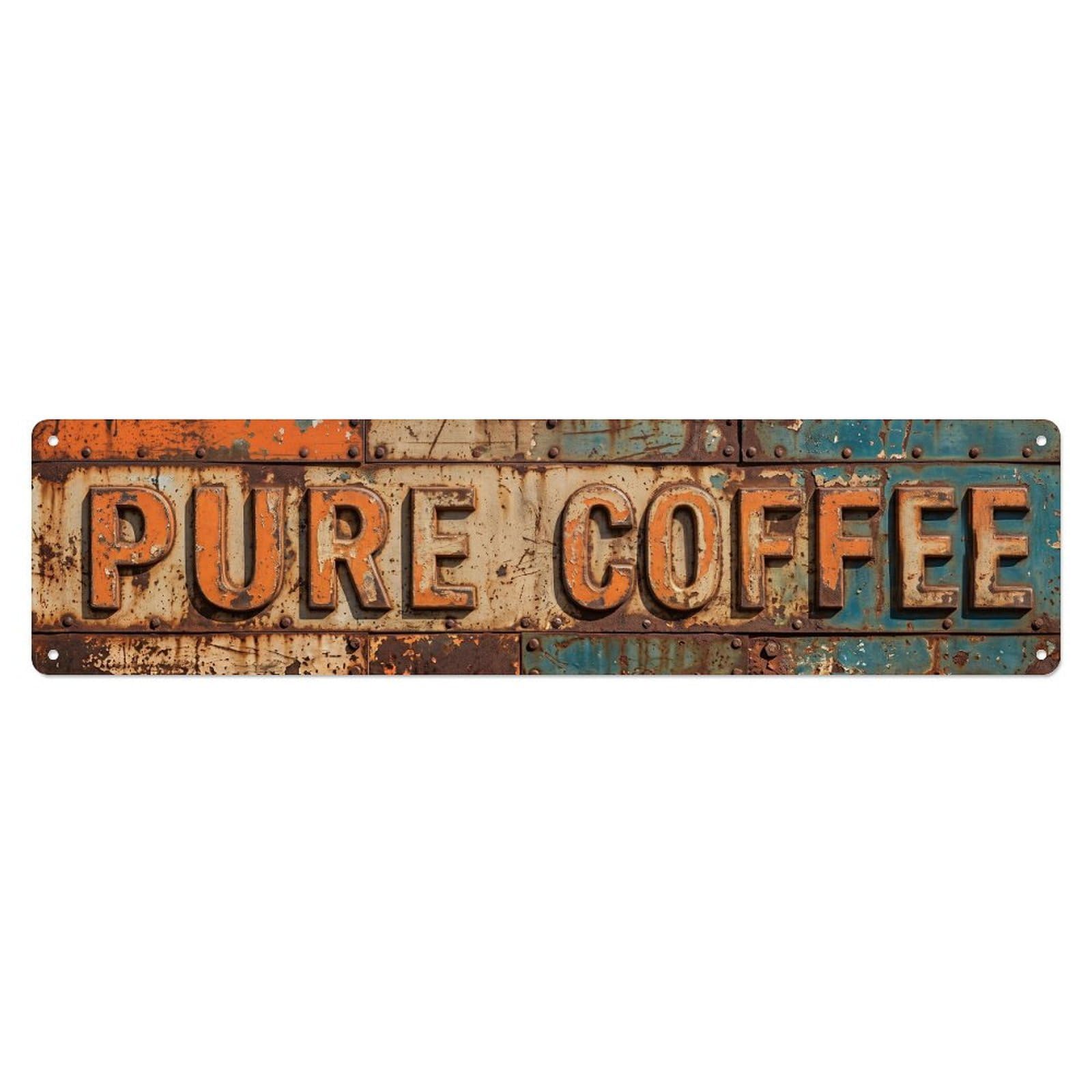 Pure Coffee Vintage Metal Tin Sign