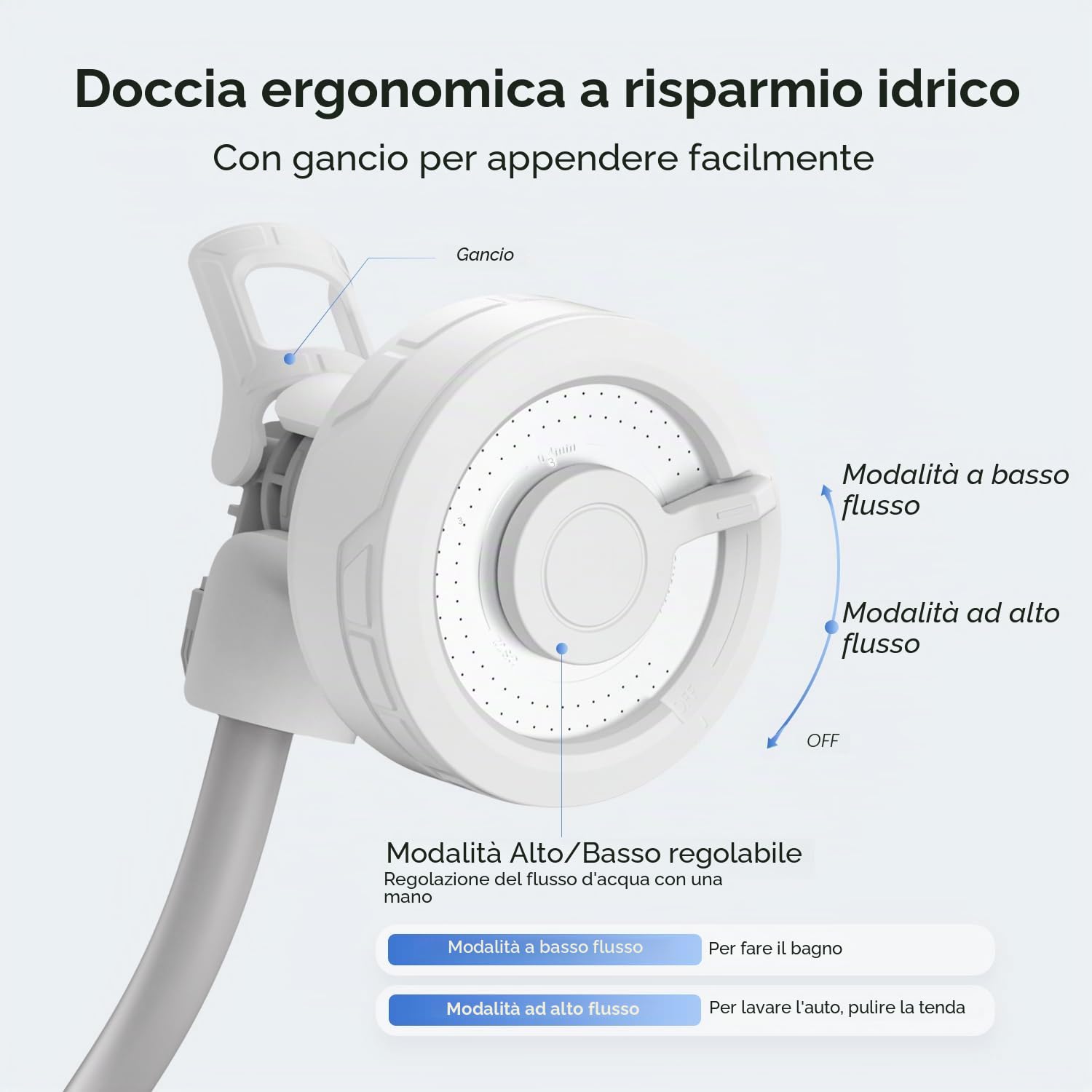 FLEXTAILGEAR Max Shower, Doccia da Campeggio Portatile, Doccia da Campeggio con Pompa dell'Acqua Ricaricabile USB-C, Batteria Ricaricabile da 2500 mAh, Ampia Applicabilità per Campeggio, Escursioni