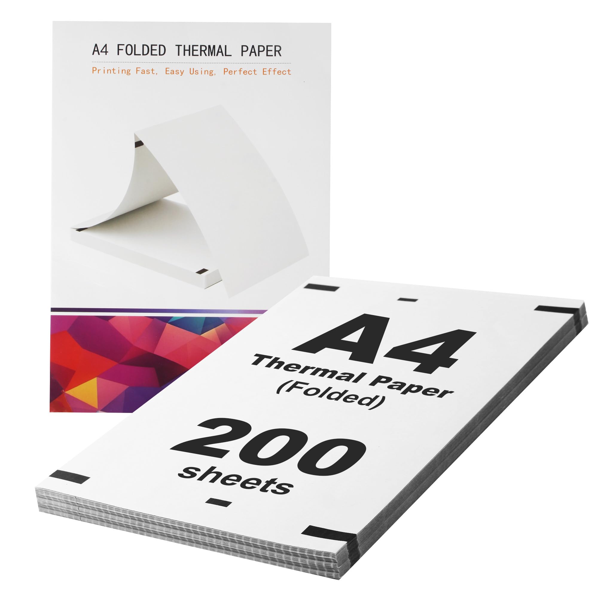 Carta termica A4 210x297 mm pieghevole per stampanti termiche 200 fogli