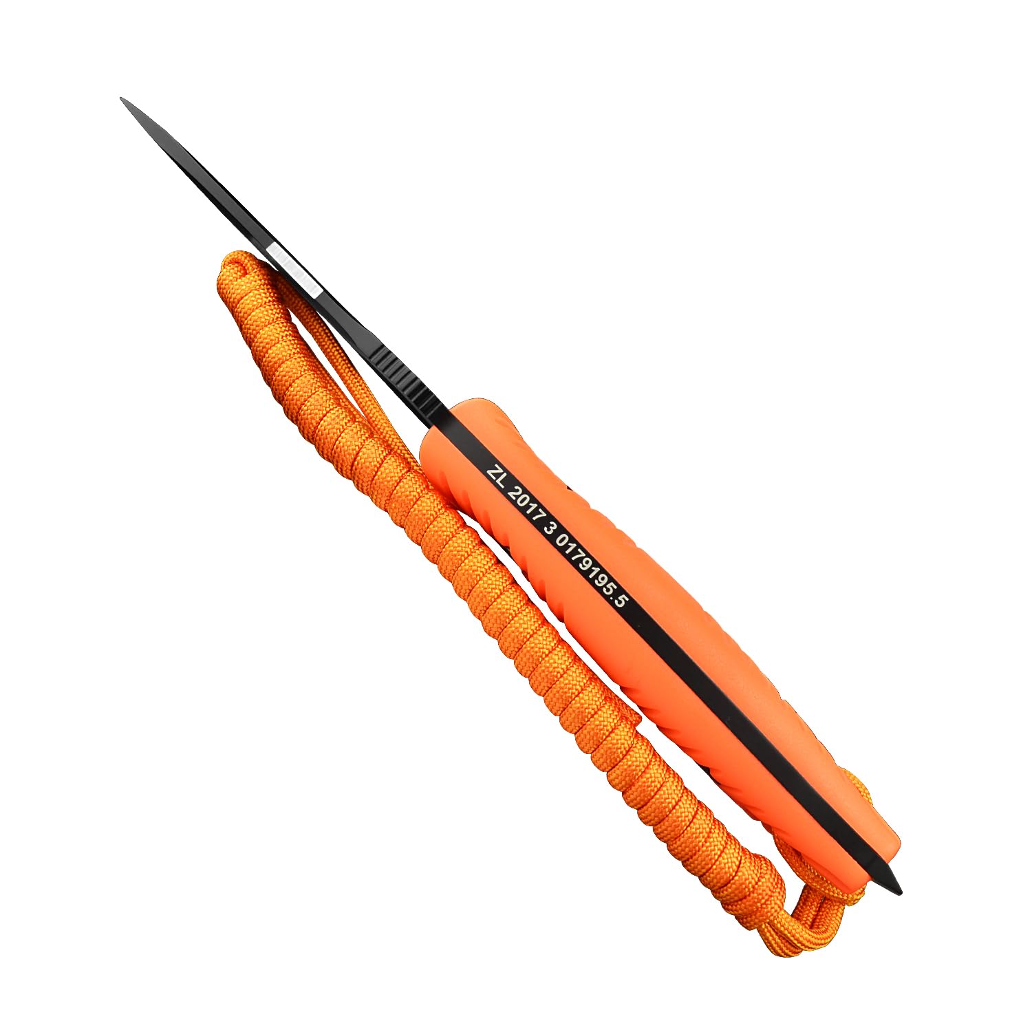 TONIFE Explorer Nóż ze stałym ostrzem z pokrywą 8Cr14MoV Blade wielofunkcyjny nóż survivalowy, wzmocniony włóknem szklanym z nylonowym uchwytem do noża EDC (pomarańczowy+czarny tytan i satyna)