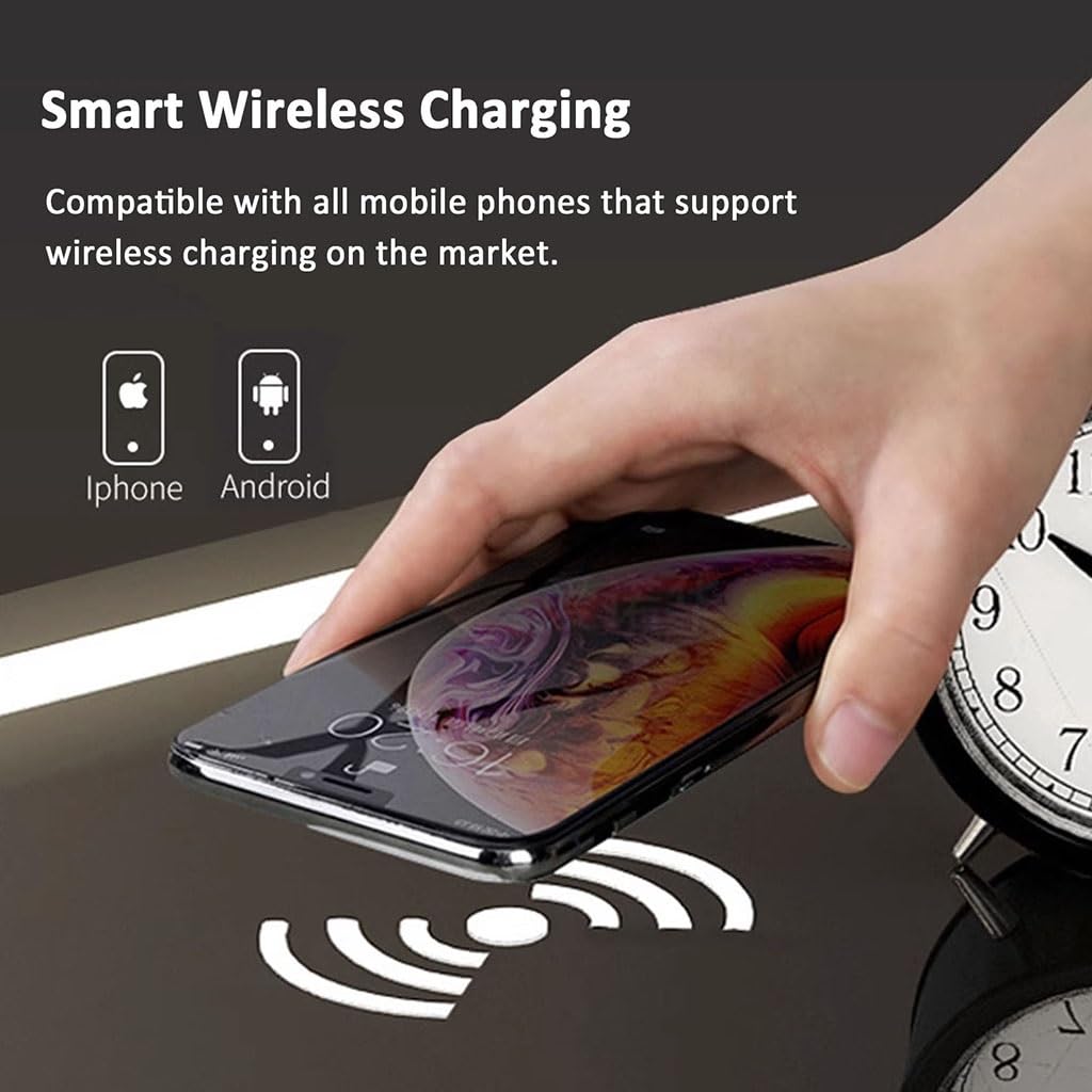 TPTBON パスワードロック LEDベッドサイドテーブル 充電ステーション Amazon｜充電ステーションとパスワードロック付きベッドサイド