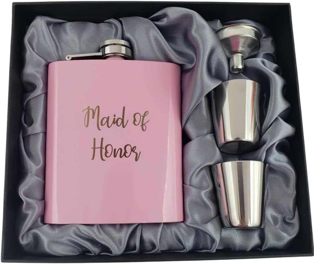 Maid of Honor Gifts from the Bride Proposal Gifts, Will You be my Matron, Sister Wedding Flask (Maid)