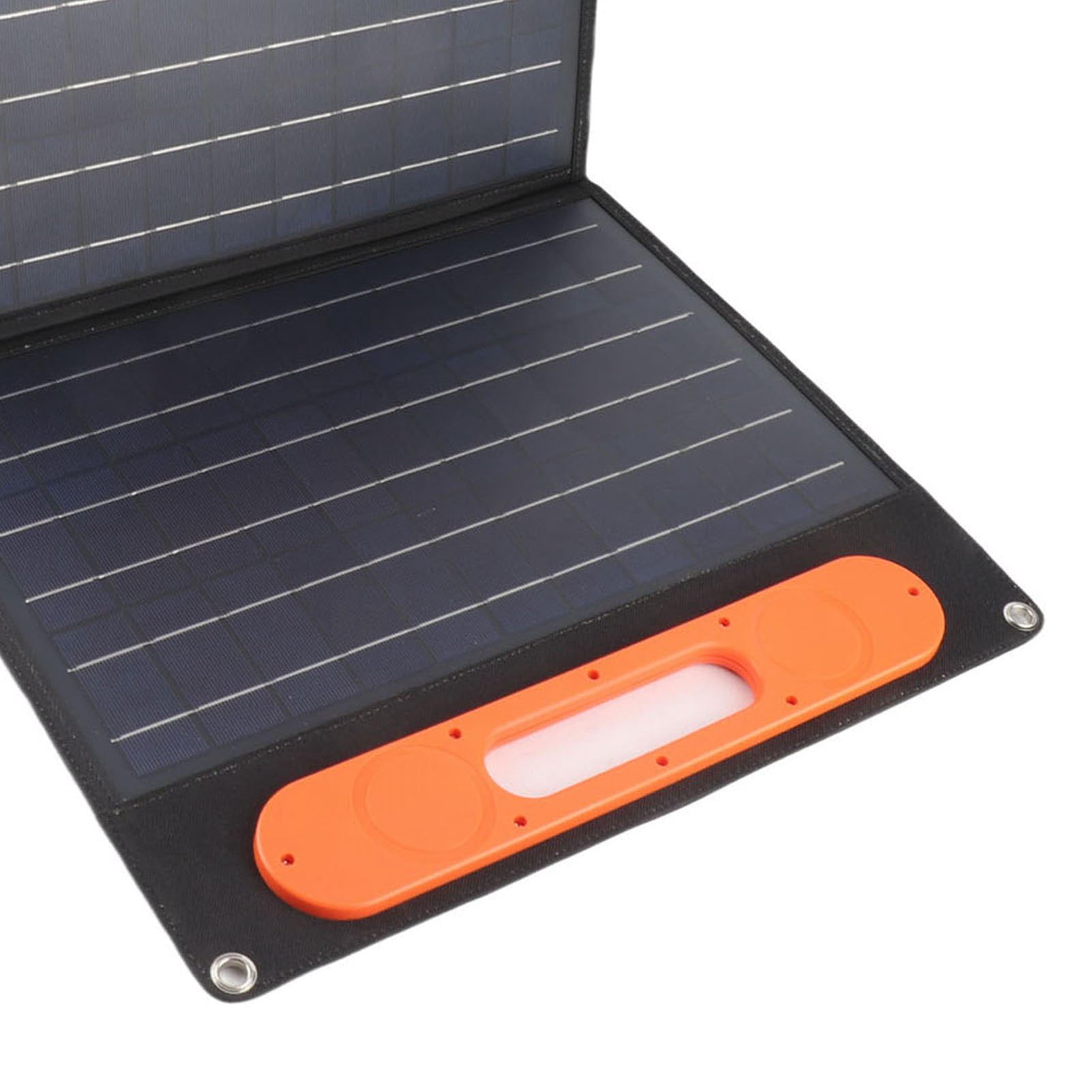 HEEPDD Cargador Solar Portátil, Panel Solar Plegable Monocristalino de 60 W con Doble USB y Tipo C, Salida de 18 V, Diseño Ligero para Excursionistas, Camping, Viajes, Uso Al Aire Libre