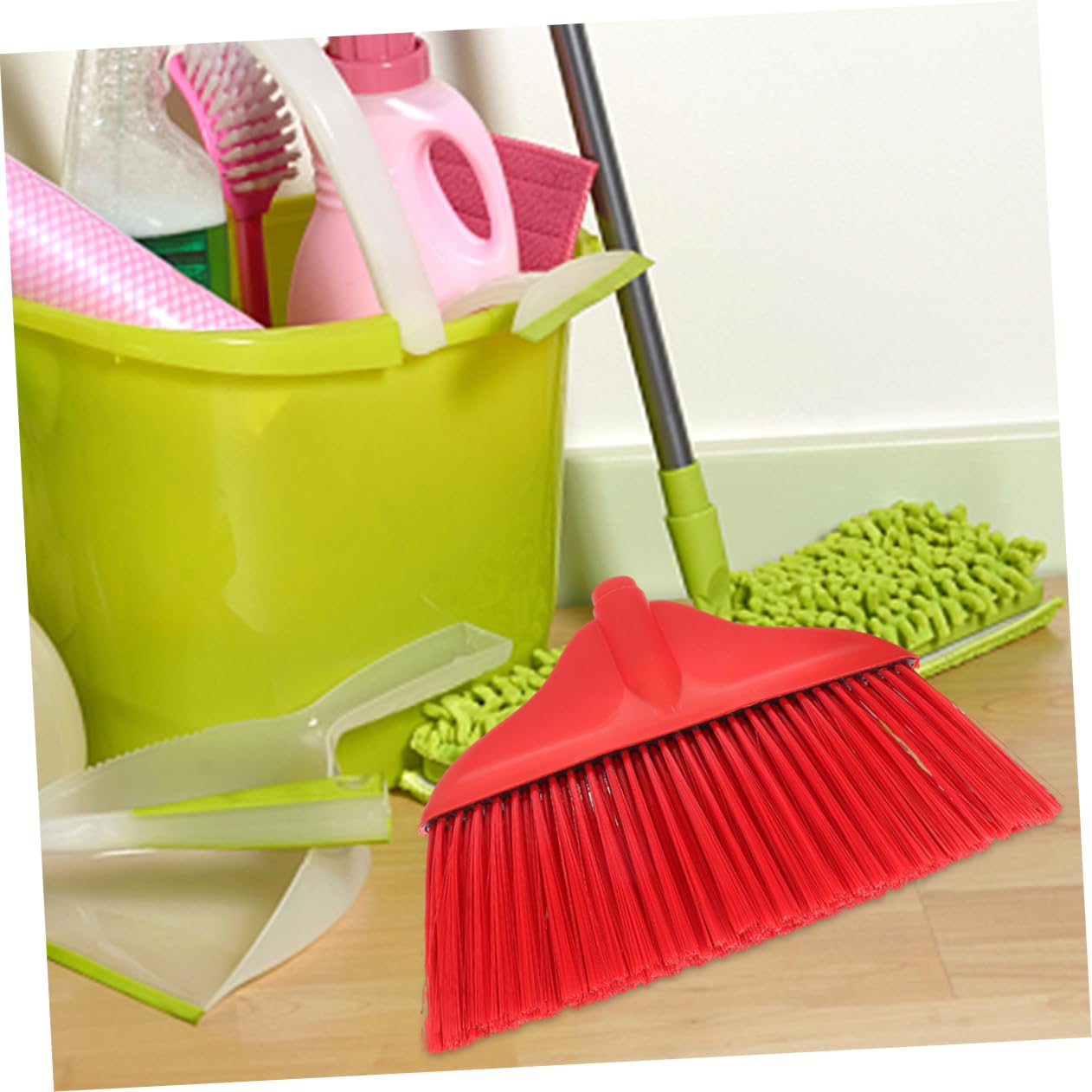 Beavorty Refill Broom Head Plastic Broom Part Easy to Sweep Floor for Kitchen Office Household Cleaning