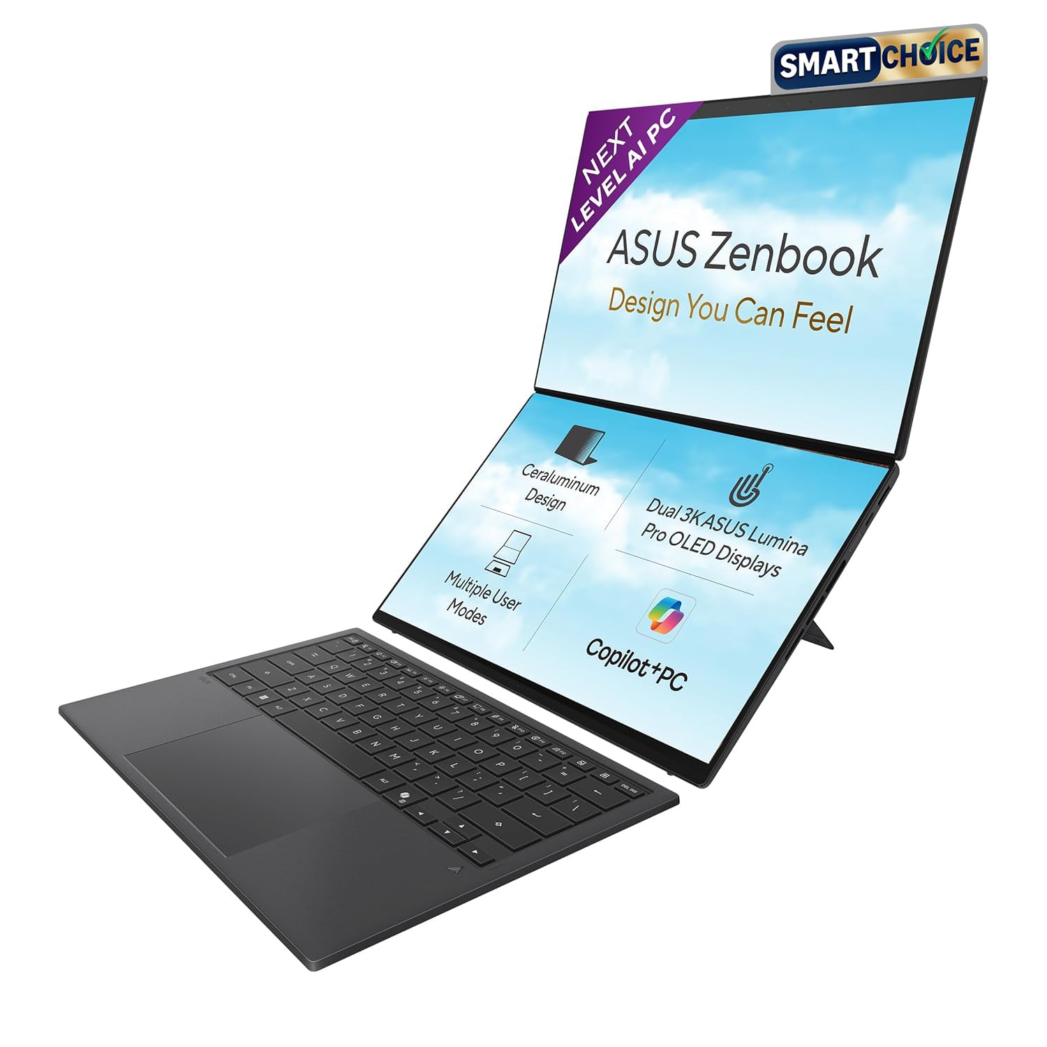 ASUS Zenbook Duo (2026),Intel Core Ultra 7 355,Intel iGPU,32GB RAM,1TB SSD,3K OLED,Touchscreen,14"(35.5 cm),Windows 11,M365 Basic(1Y),Office 2024,Moher Gray,1.65 Kg, UX8407AA-SN183WS,Copilot+ PC-image-32