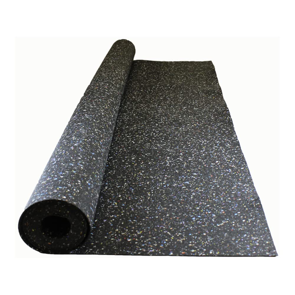Rubber Roll, USA Made Recycled, Rubber Width 36 in, Rubber Length 4 ft, Rubber Thickness 1/16 in, 60A, Plain Backing