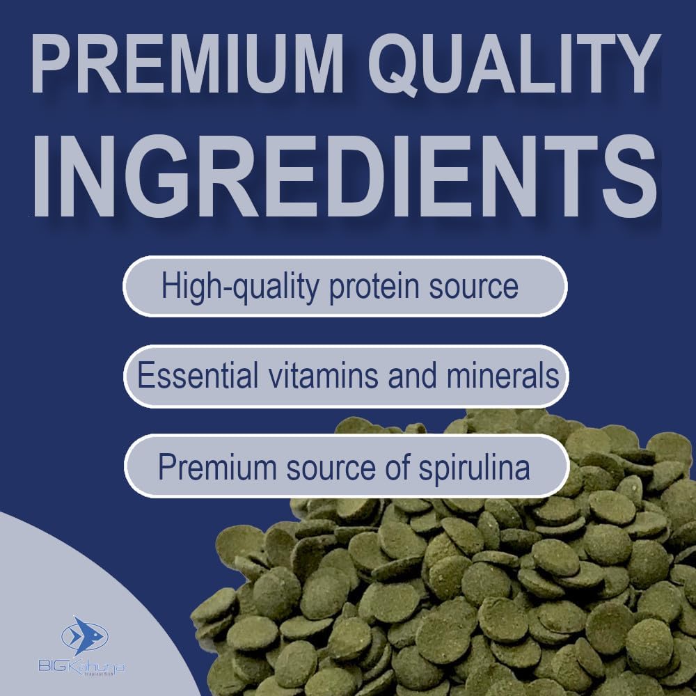 Large 18mm Algae Wafer - Algae Wafers for Bottom Feeders - The Best Pleco Wafers & Pleco Food Available - Algae Wafers for Snails (16 oz)