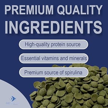 Large 18mm Algae Wafer - Algae Wafers for Bottom Feeders - The Best Pleco Wafers & Pleco Food Available - Algae Wafers for Snails (8 oz)