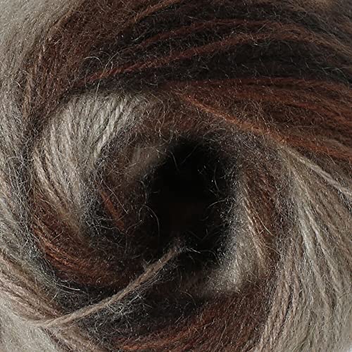 1 Skein Yarnart Angora Active Knitting Yarn, 25% Mohair 75% Acrylic, 100 G (3.5 Oz), 500 M (546 Yd), Yarn Weight 0: Lace, Variegated - 849 #TOP2