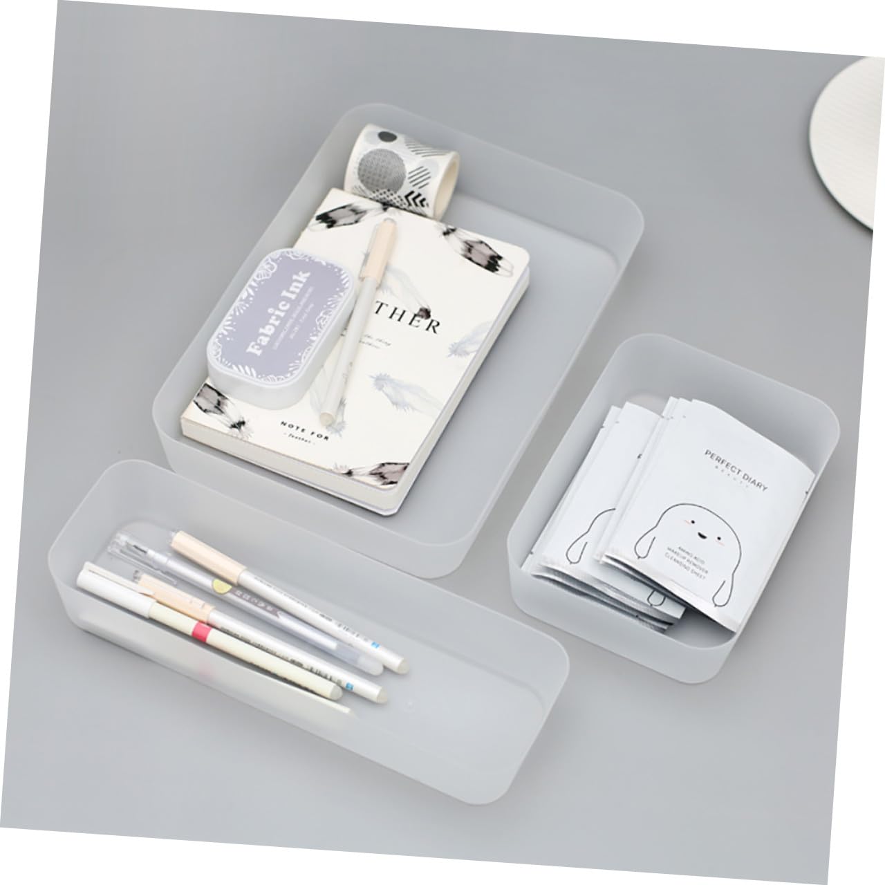 Cabilock 18 PCS Bandejas de Cajones Transparentes Organizador Dividores de Cajones Transparentes Dividores Caderanes Bandeja de La Bandeja Bandejas de Plástico