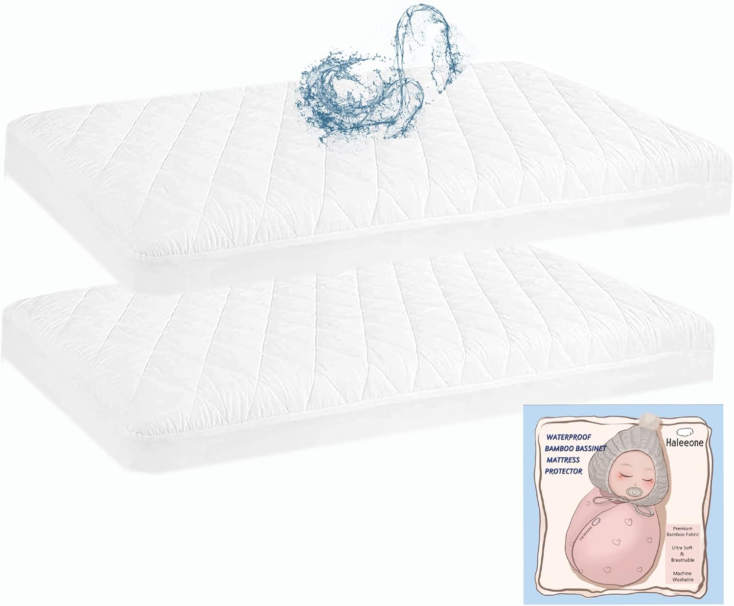 Waterproof Mattres Pad Cover Fits 33x20 Baby