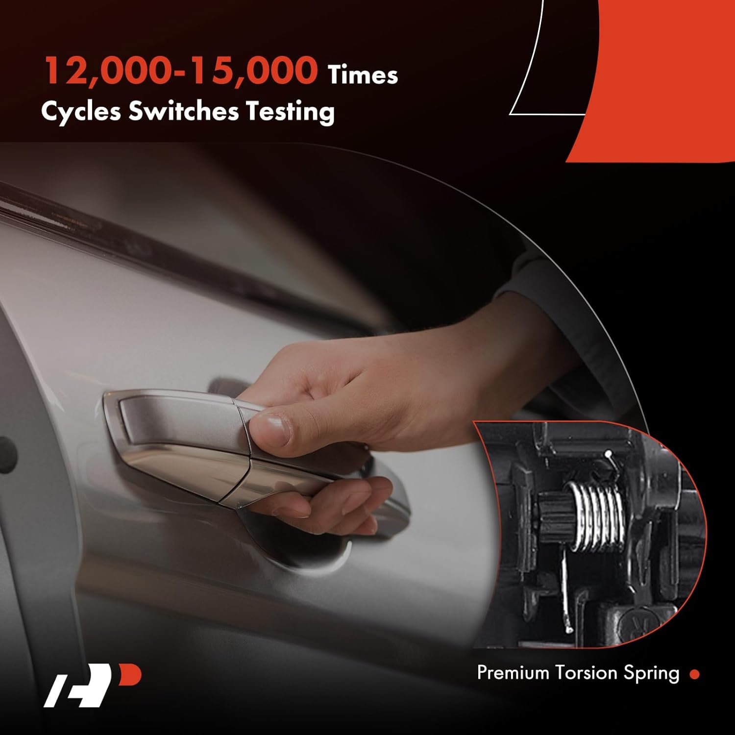 A-Premium Front Right Passenger Side Exterior Door Handle Compatible with Ford F-150 F150 2004-2014 & Lincoln Mark LT 2006-2008, Smooth Black, Replace# 9L3Z-1522404-CAPTM