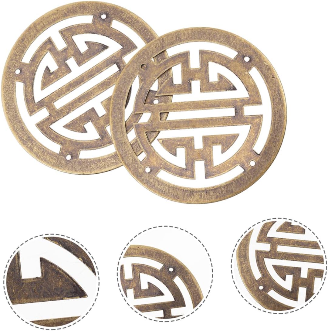 Angoily Sets Wood Carving Ornaments Sturdy Brass Applique Decors for Furniture Pcs