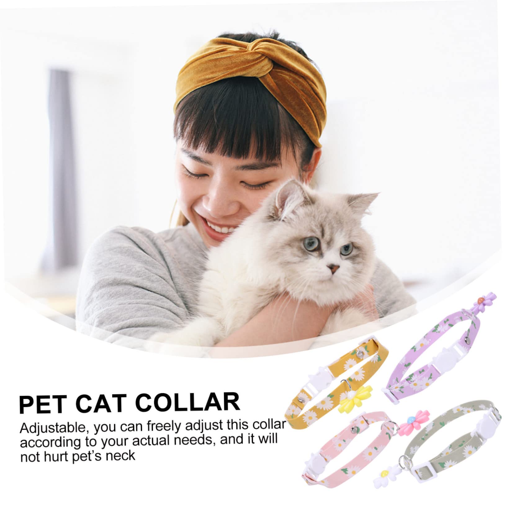 VANZACK 12stücke Verstellbares Katzenhalsband Mit - Süßes Design Für Katzen Und Kätzchen Für Besondere Anlässe Wie Geburtstagsfeiern Und Hochzeiten Und