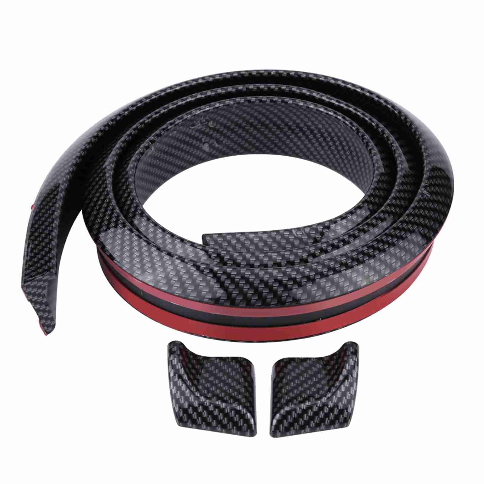 Akozon Lèvre d'aile de Becquet de Coffre de Toit Arrière en Caoutchouc Souple inspiré de la Fibre de Carbone de 1,5 M/4,9 Pieds pour Voitures et Camions - Ajustement Universel Flexible, (Black)