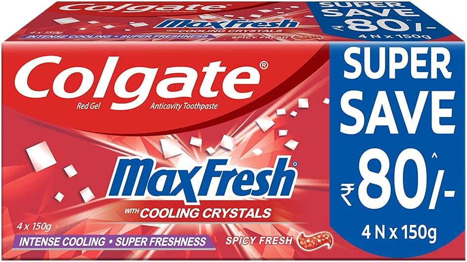 Colgate MaxFresh Anticavity Toothpaste Gel, Spicy Fresh - 600gm(21.1 Ounce)
