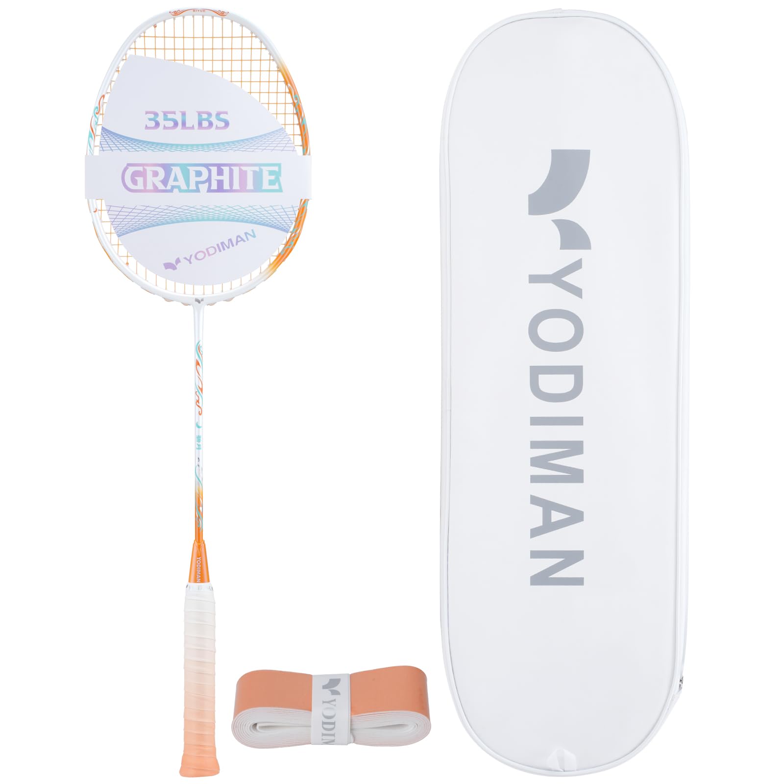 YODIMAN Badminton Racket Pro Ultra-Light Carbon Fiber Graphite M46X Professional Performa…
