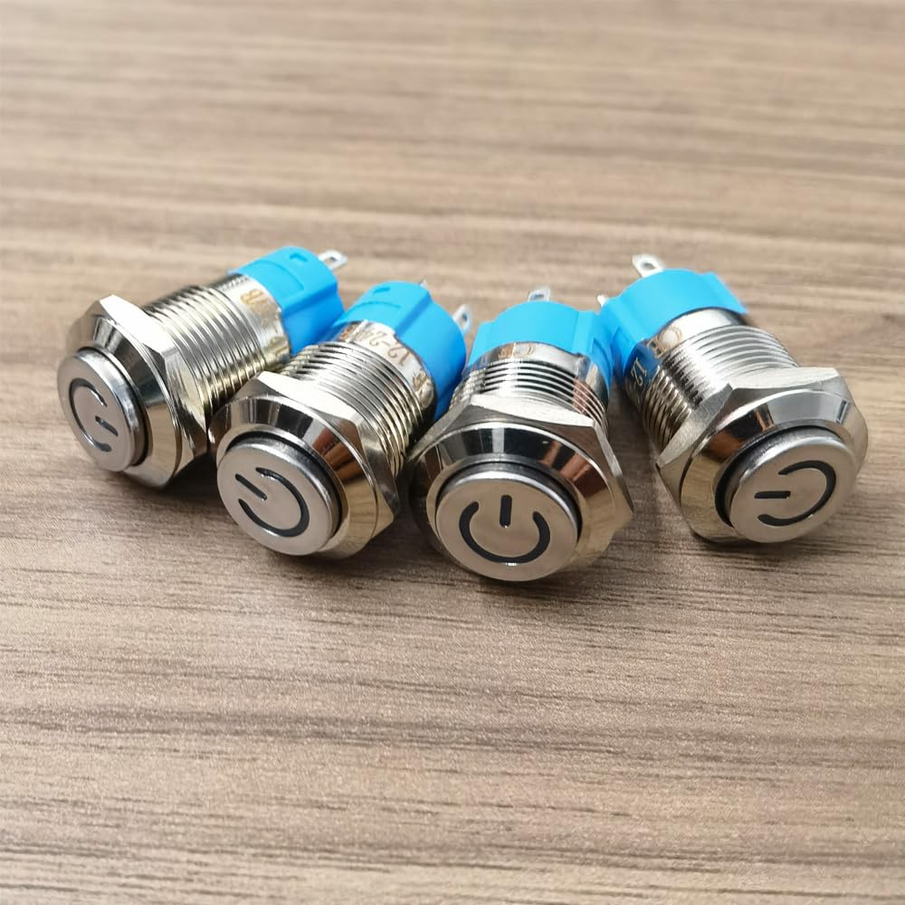 12V LED Power Push Button – Metallischer Ein/Aus- Produktbild-Vorschau 3