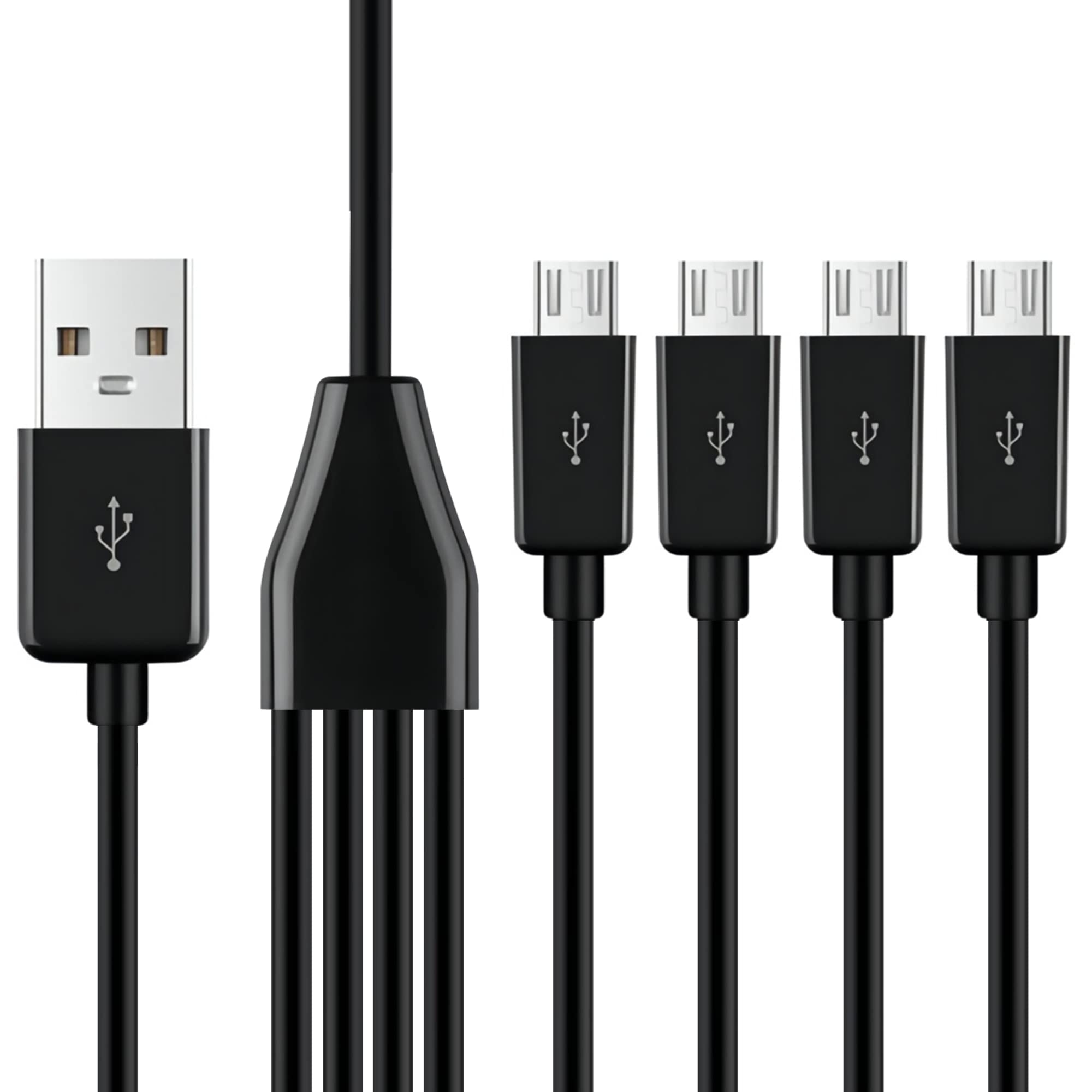 GELRHONR 4-in-1 Micro USB Splitter Cord, USB 2.0 A Maschio A