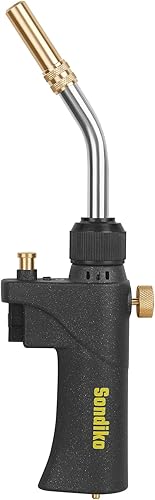 Sondiko Cabezal de soplete de propano, cabezal de soplete de soldadura de gas de alta intensidad para combustible de propano y MAP PRO, cabezal de