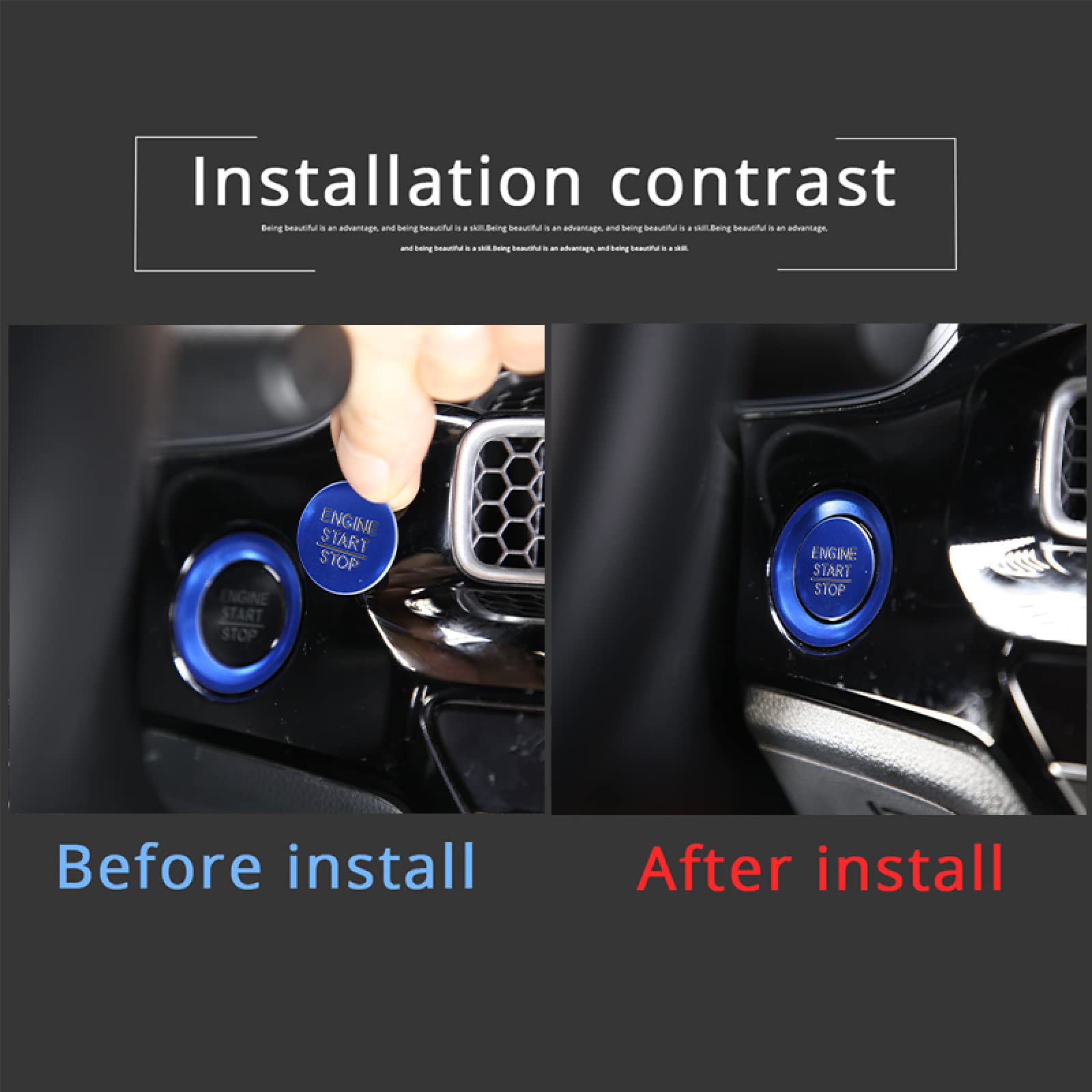 pour Honda Civic 11e 2022, Bouton d'arrêt de démarrage du Moteur Autocollant clé Accessoires Voiture Style Interrupteur décoration