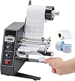 Separatore e applicatore automatico di etichette con sensore fotoelettrico, velocità regolabile per un'etichettatura efficiente di codici a barre e imballaggi