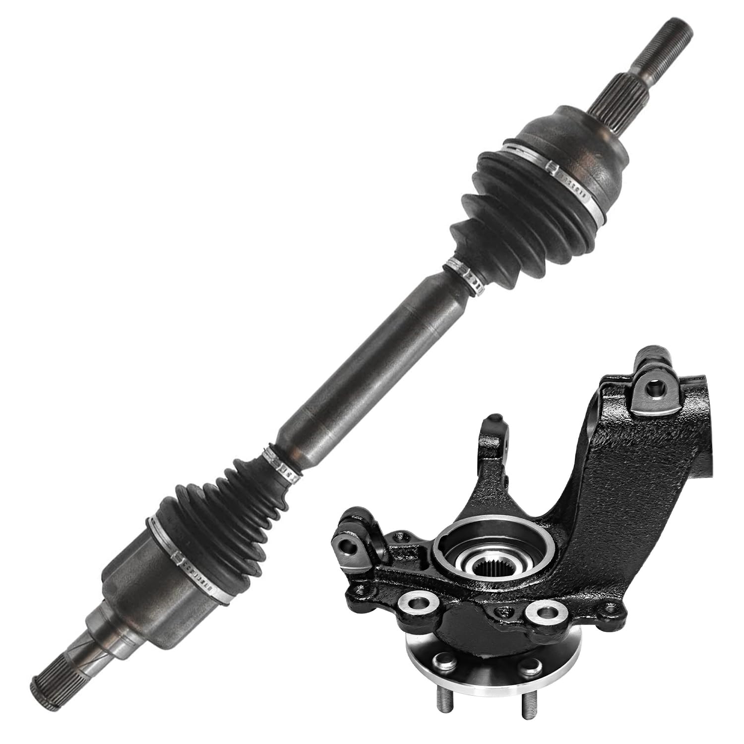 Detroit Axle - 2.0L Front Knuckle CV Axle for 2012-2018 Ford Focus