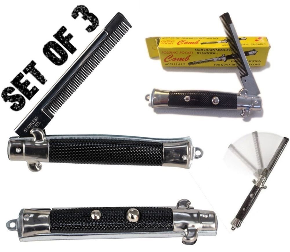 RI Novelty Push Button Pocket Comb Brush (3)