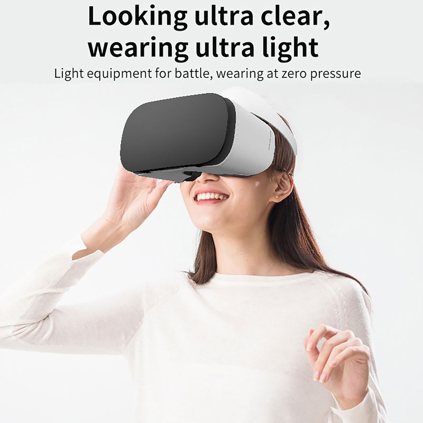 Auriculares Realidad Virtual para TeléFono con Mando, Gafas 3D VR Compatibles con Pantallas 4,7-7,0 Pulgadas, Distancia Interpupilar Ajustable para Ver PelíCulas Y Videojuegos,White