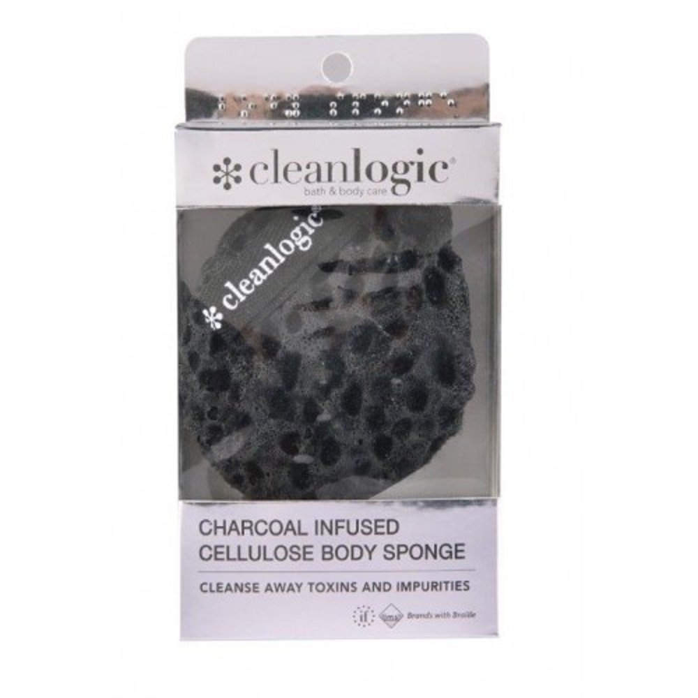 Clean Logic Charcoal Infused Cellulose Body Sponge