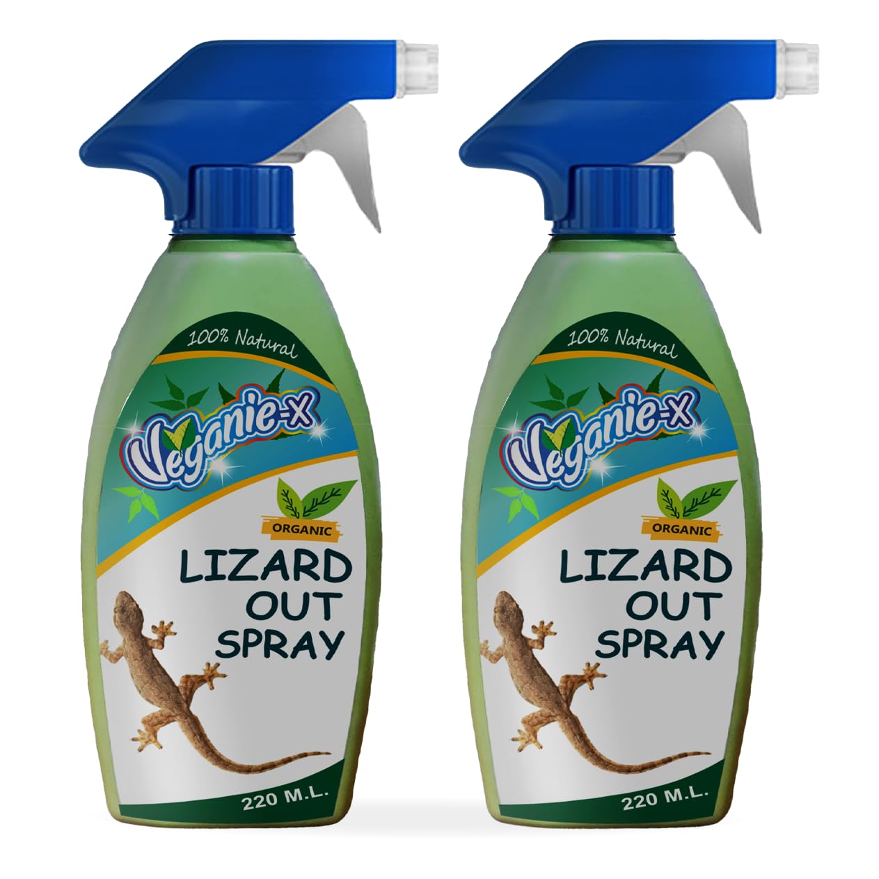 Veganie-X Lizard Out Lizard Repellent Spray 440ml | 100% Natural, Safe and Effective Lizard Spray| Herbal Lizard Repellent (Pack of 2)