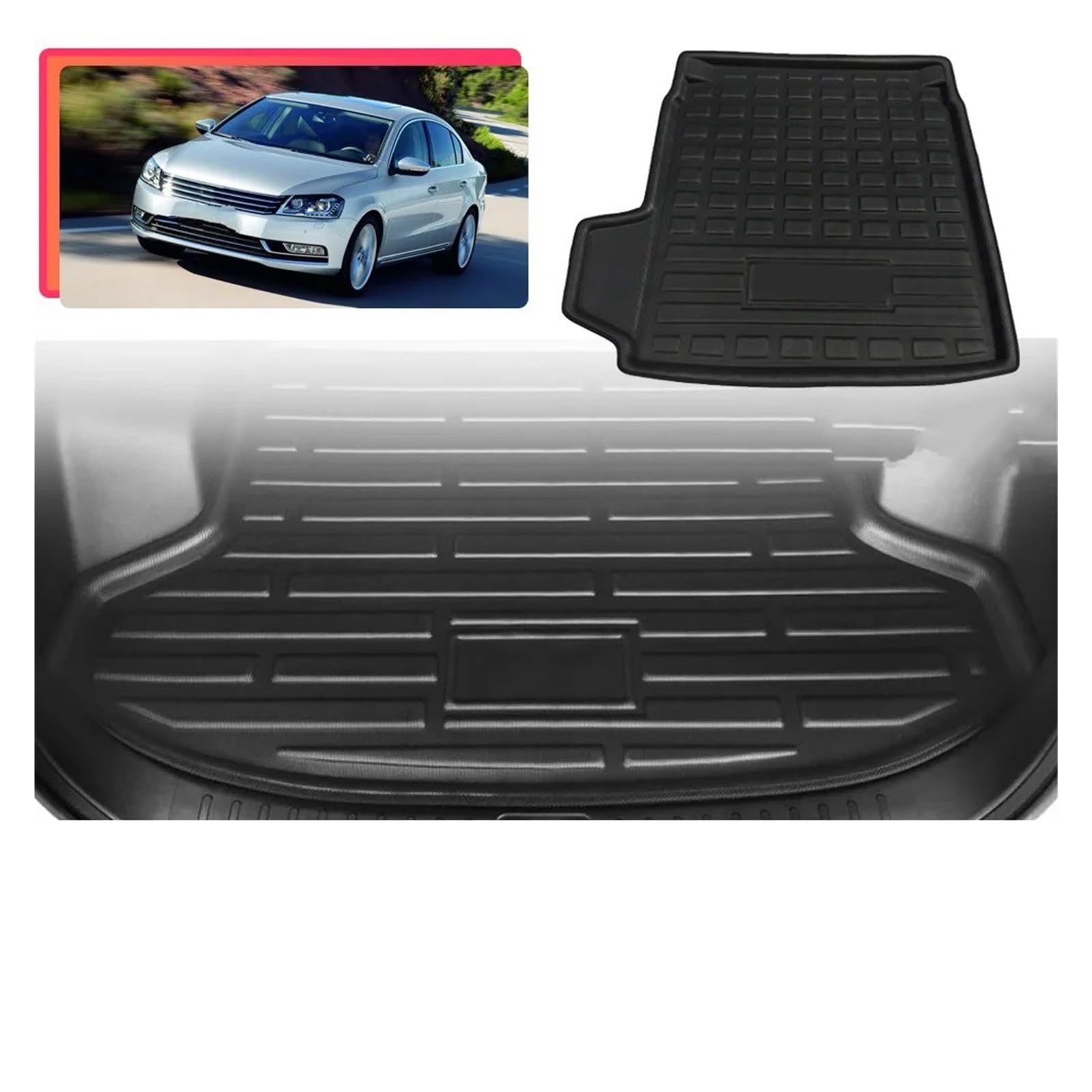 Kofferraumwanne Teppichabdeckung Für VW Für Passat B7 2011~2015 Gepäck Lagerung wasserdichte Teppich Fracht Pad Liner Abdeckung