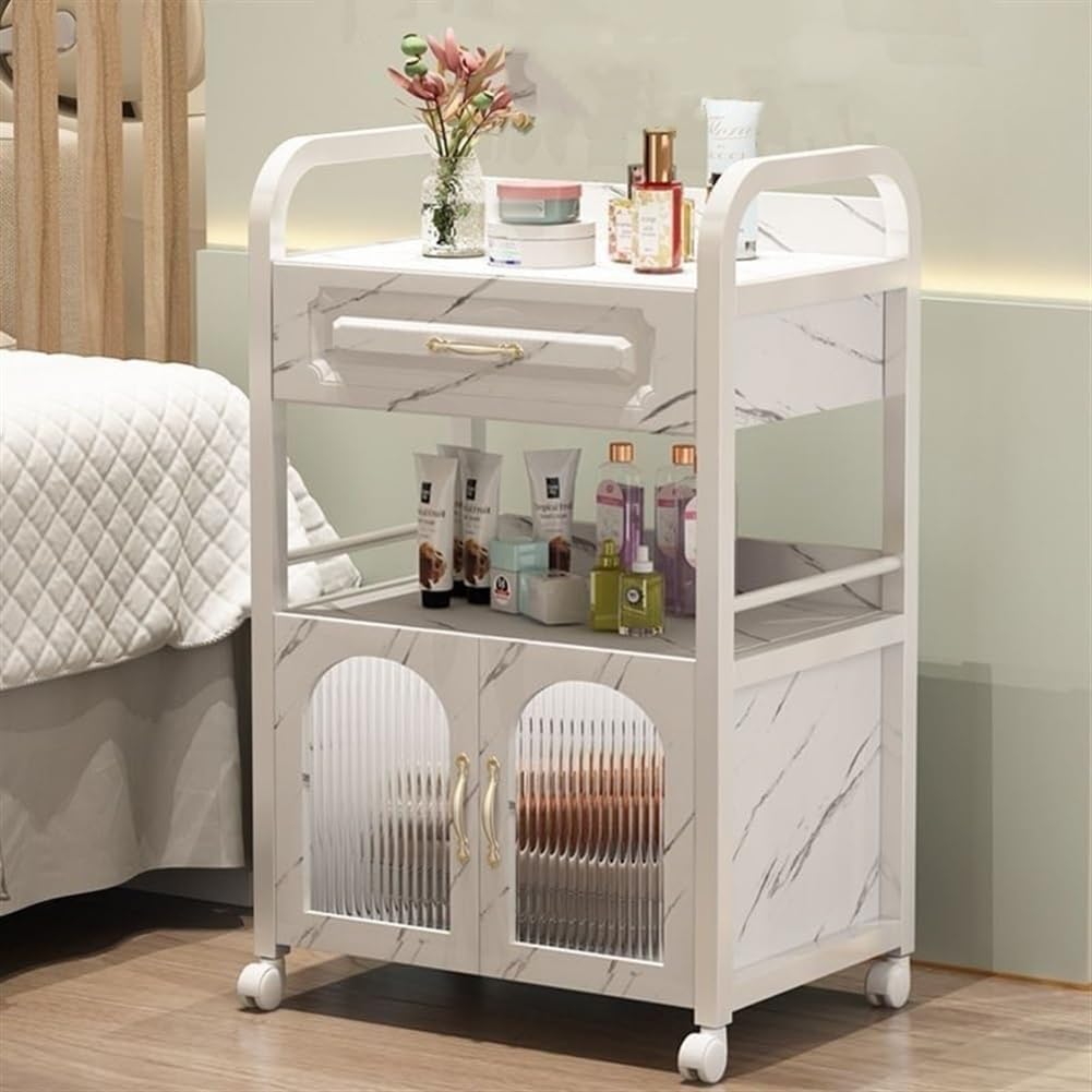 Carrello Del Carrello Del Salone Di Bellezza, Elegante Workstation Estetista, Carrello Estetista Con Ruote, Carrello Del Carrello Salone Professionale Di Grande Capacità,Marble