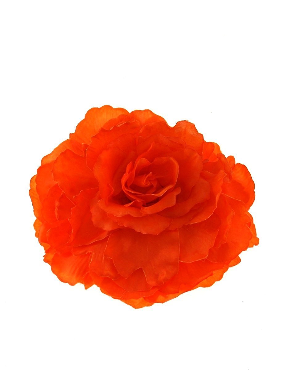Zac's Alter Ego Very Large Satin-Feel Rose Flower on Concord Clip & Brooch Pin