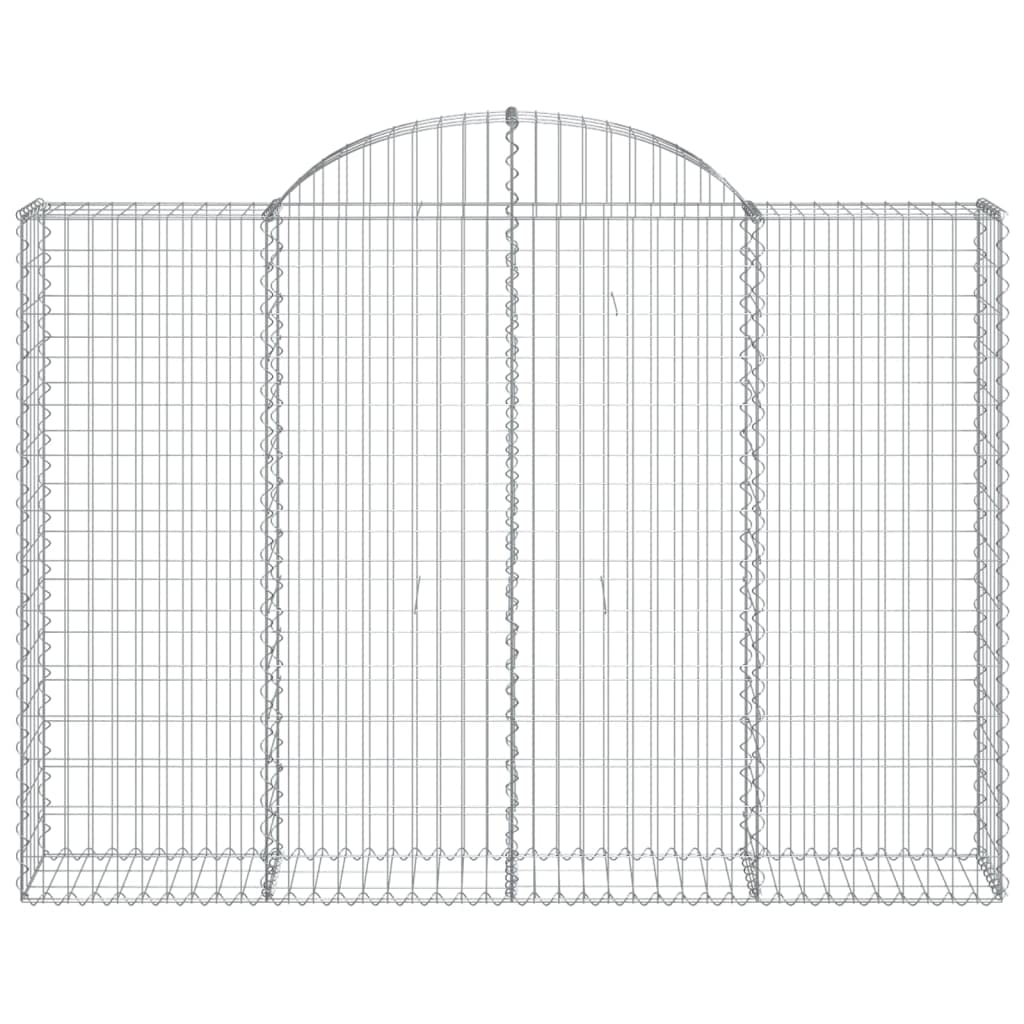 Cestas para gaviones (3 unidades, 200 x 30 x 140/160 cm) | Diámetro de alambre de 3,5 mm, ganchos reforzados, barrera decorativa de jardín, relleno con piedras o grava