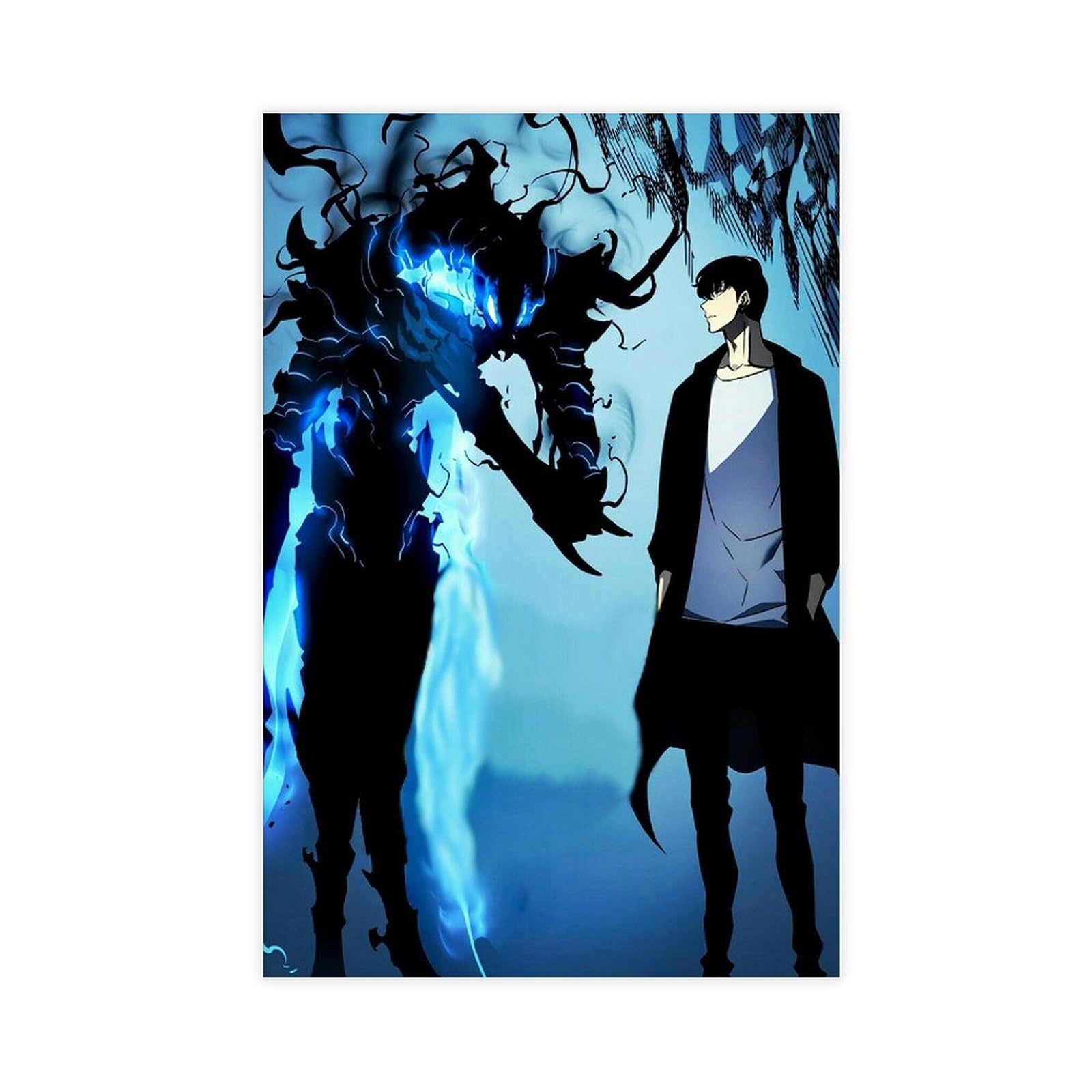 hckbn Solo Leveling Anime HD 75 Poster sur toile pour chambre à coucher, bureau, chambre, cadeau sans cadre : 30 x 45 cm