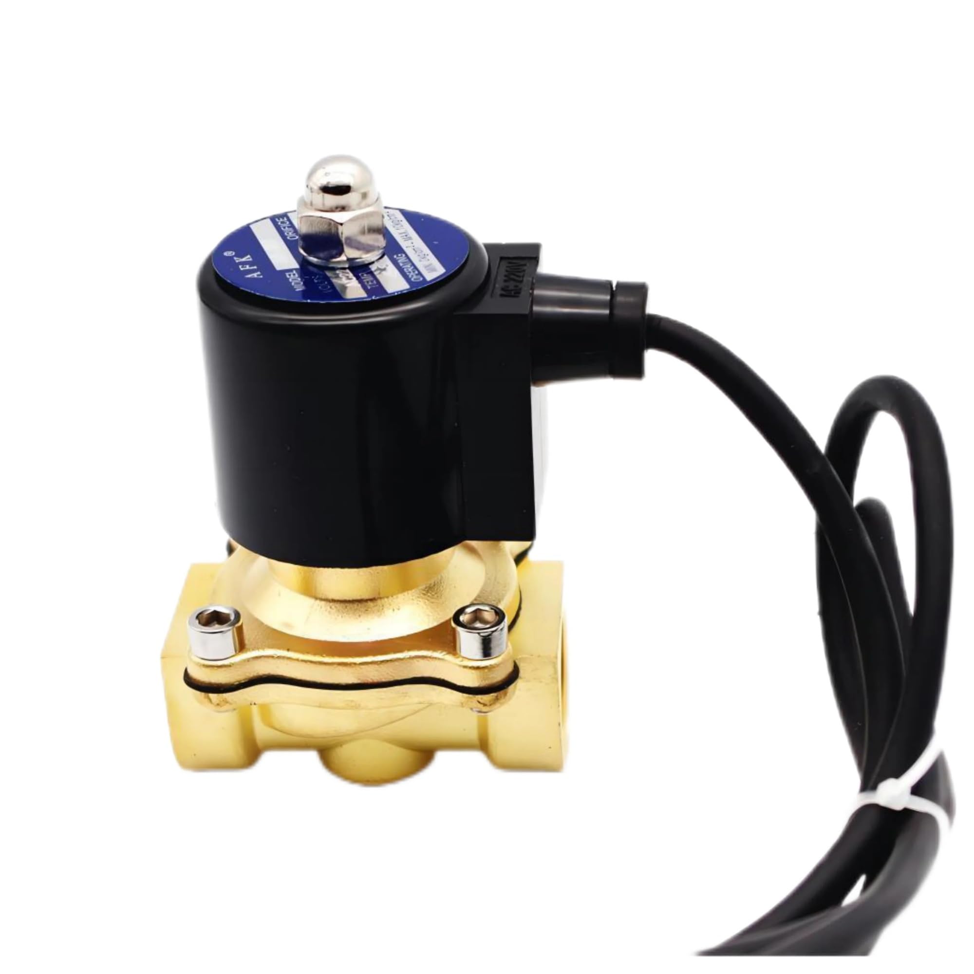 IPNDKBFL 1inch 2A-25 Normally Closed Brass Fountain Solenoid Valve 220V 12V 24V for Underwater(AC24V)